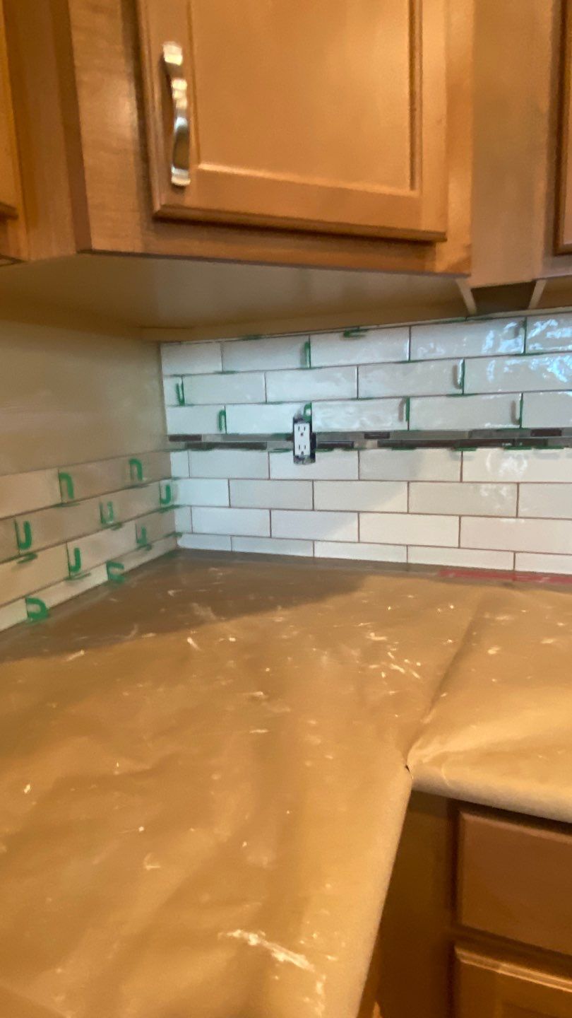 Harmony Kitchen Backsplash & Custom Coffee & Wine Bar by Workman Company LLC