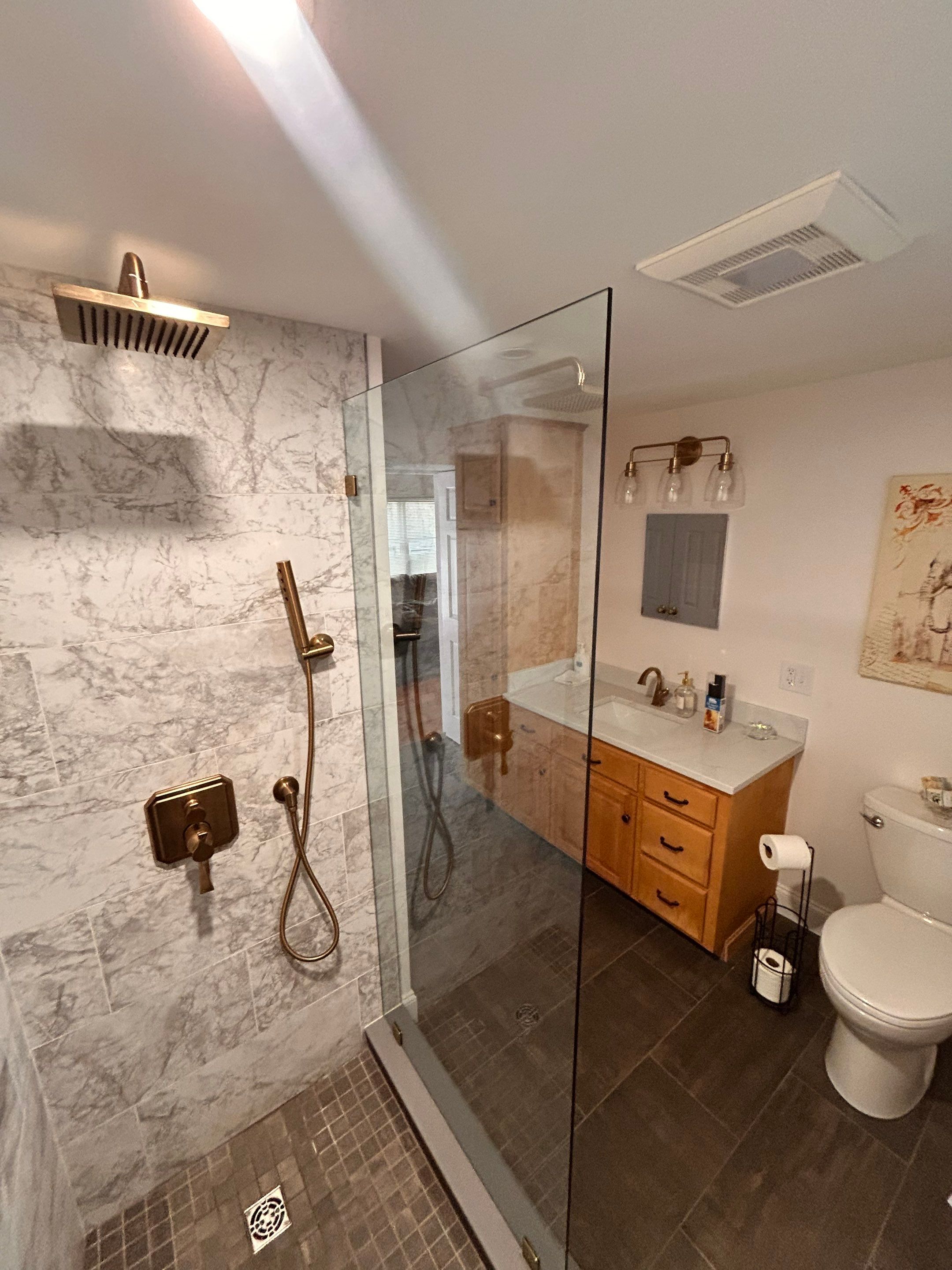 Shower using Tempered Shower Glass by Cheshire Glass Company