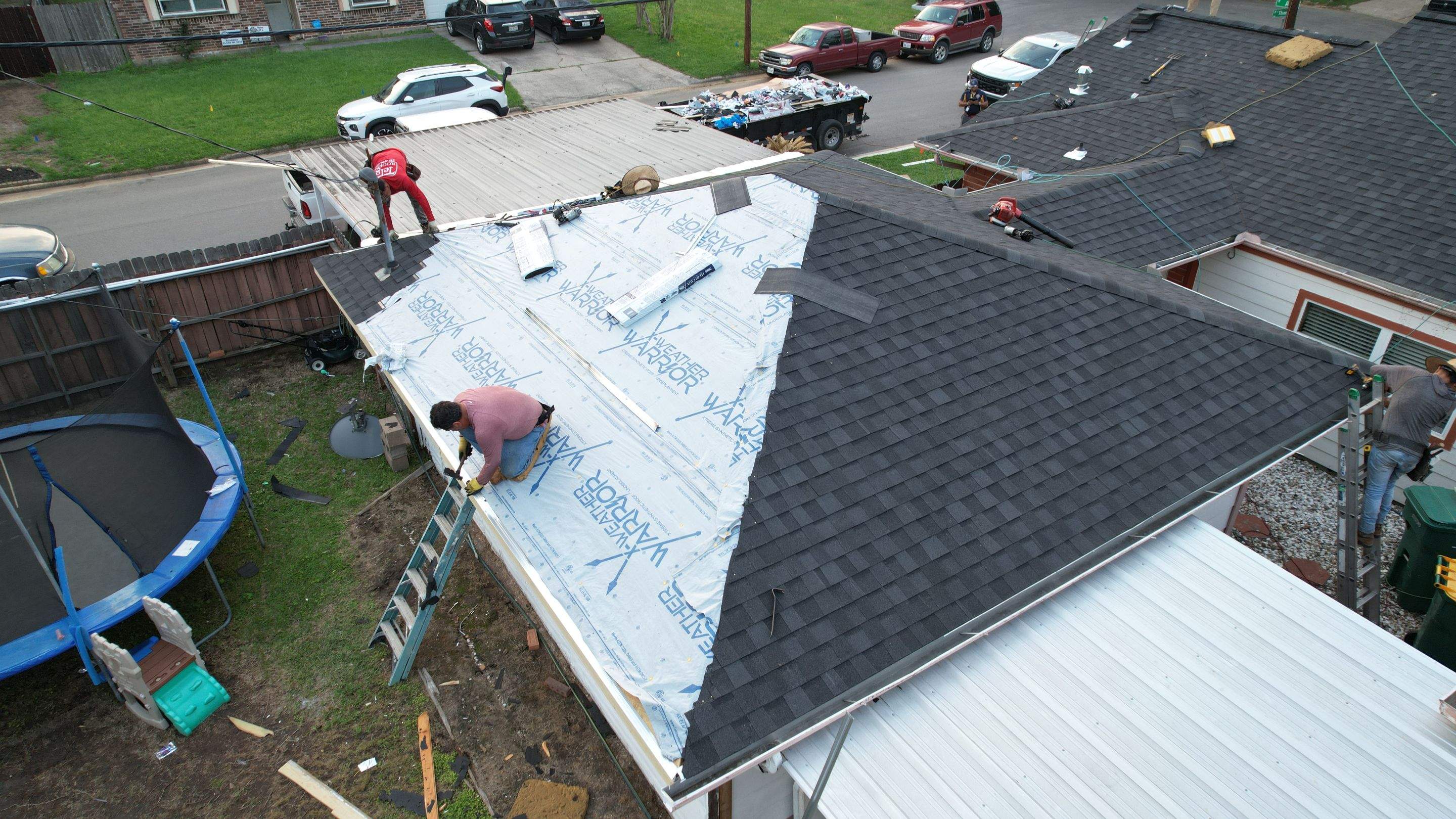 Full Roof Replacement on Brick Ranch — Conroe, TX by PL Roofing & SB Roofing, LLC.