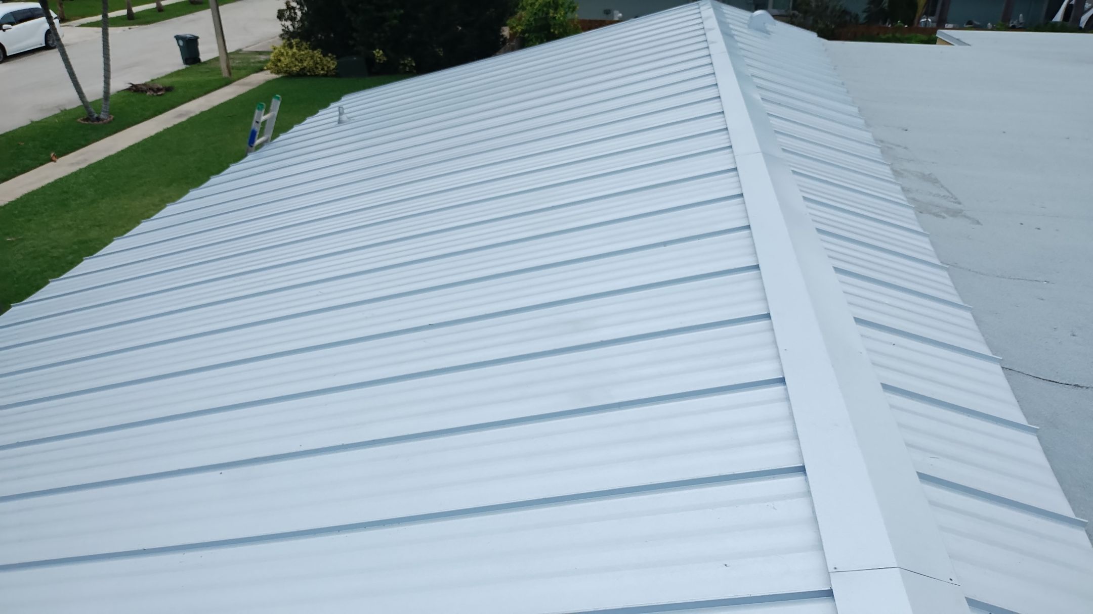 Residential Roofing Installation using 1" Nail strip metal roof by BLUES BROTHERS ROOFING