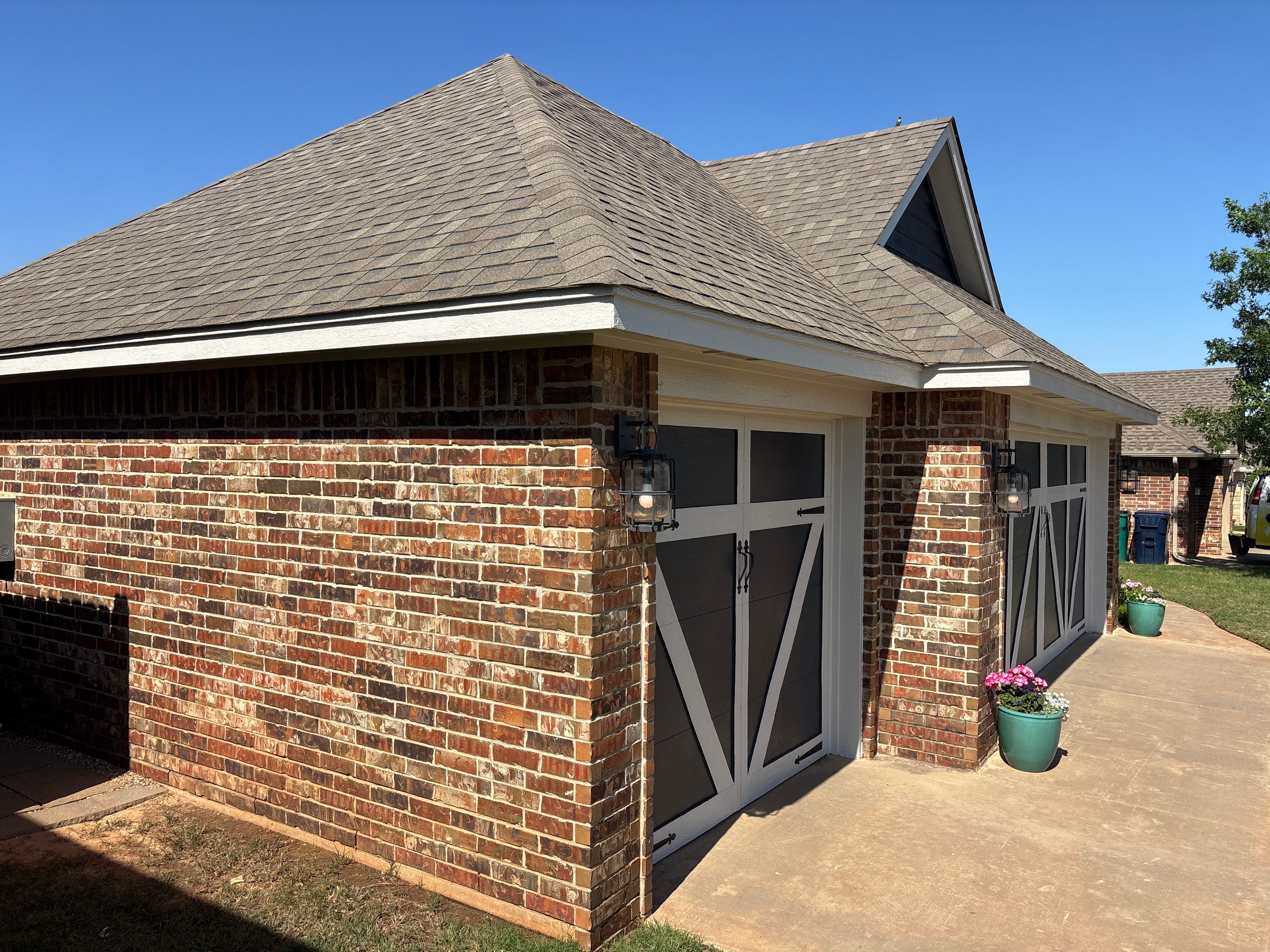 GAF Architectural Shingle Roof Replacement and Decking Repair in Mustang by 5Coat Roofing & Construction