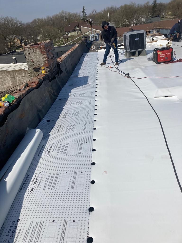 Roof Recover on a downtown building in Lake City  by Grell Roofing, LLC