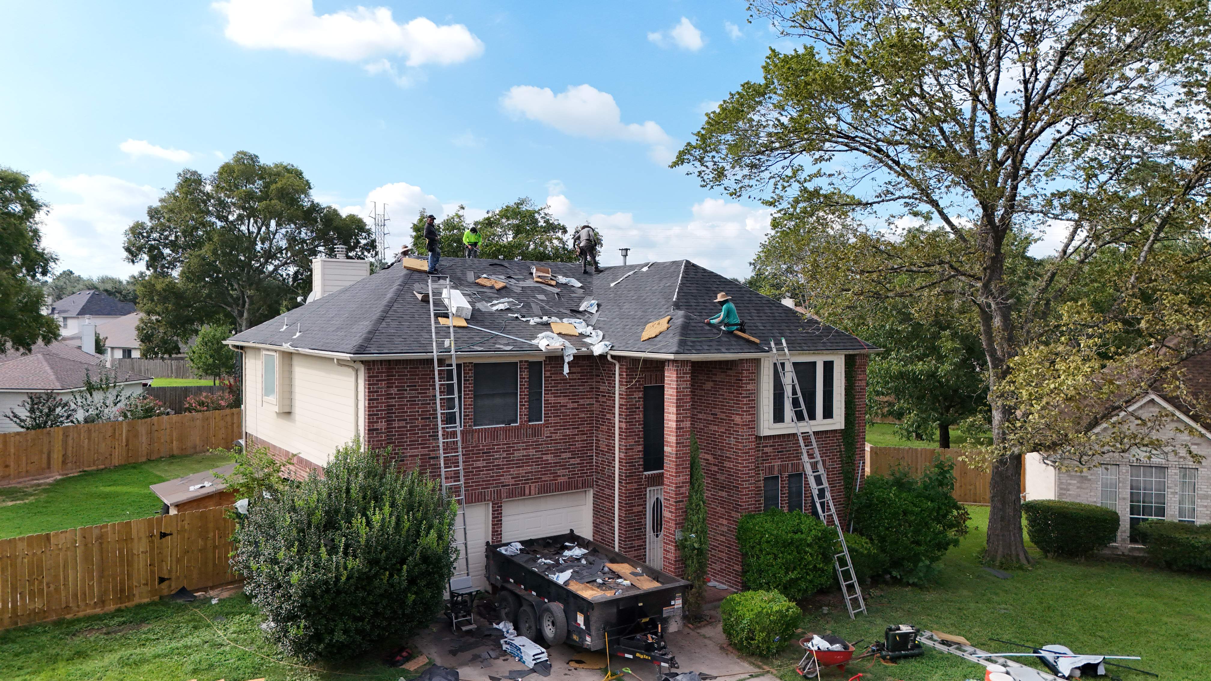 Charcoal Shingle Roof Replacement — North Houston, TX by PL Roofing & SB Roofing, LLC.