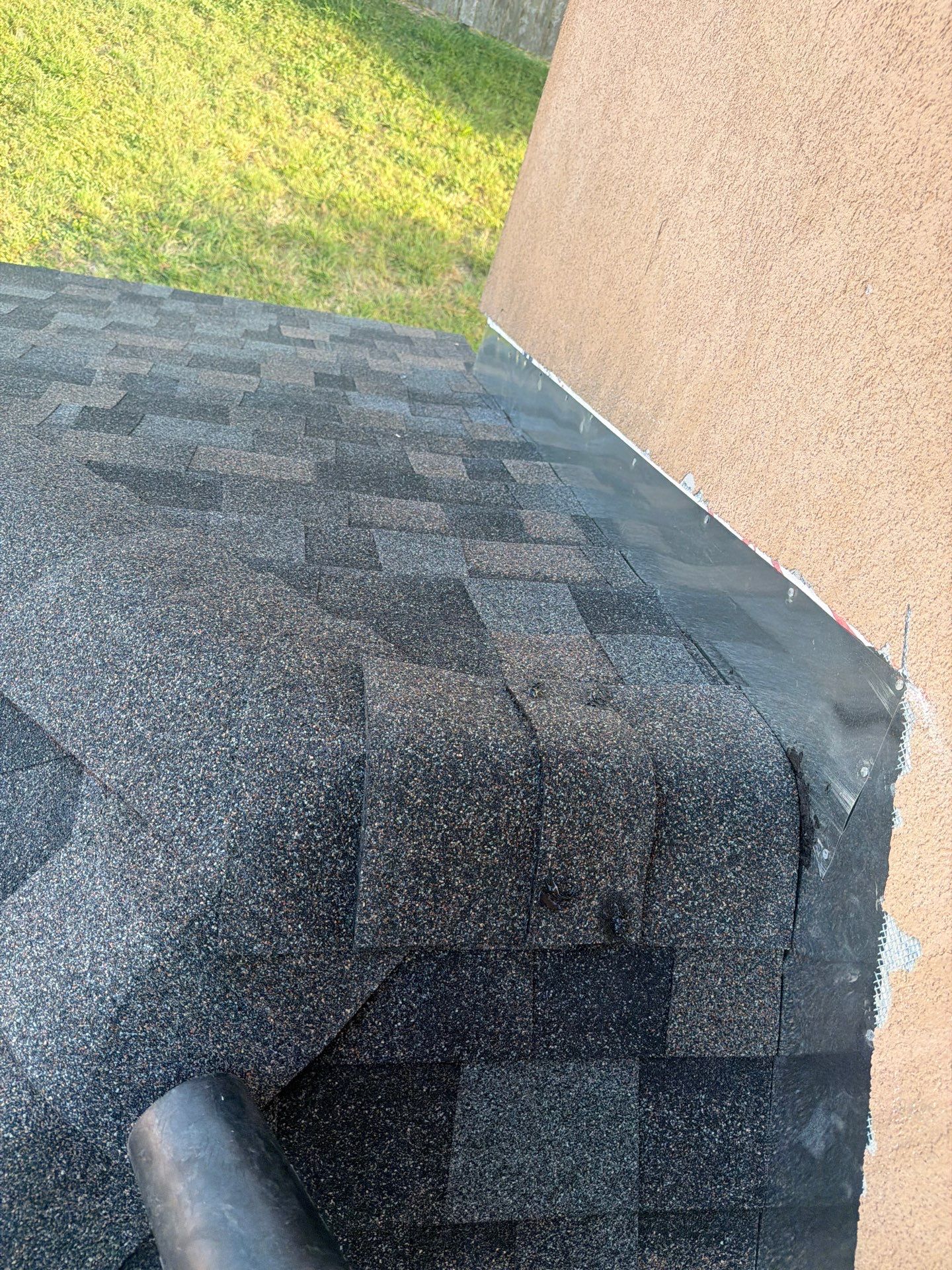 Flashing Stucco above the Roof by Bayfront Roofing and Construction