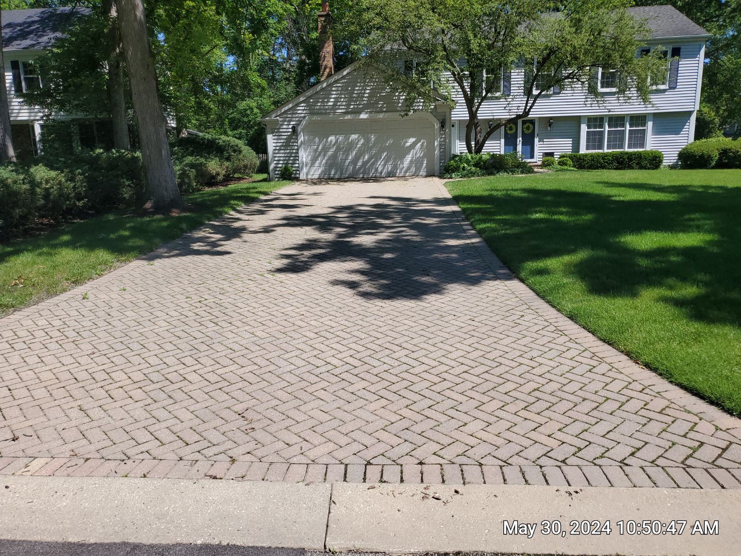 Brick paver clean, sand and seal.  using Polysweep polymeric sand by Northern Power Washing LLC.