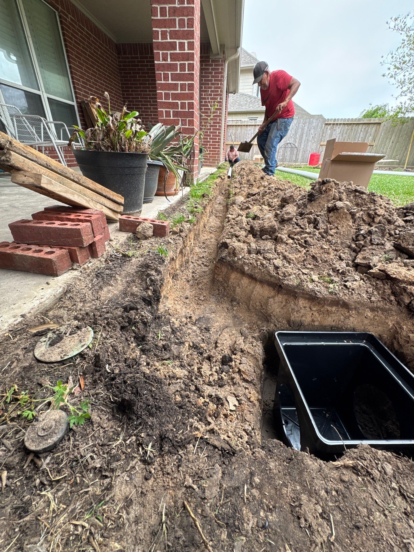 🌟 Steven’s Garage & Backyard Drainage Makeover by Texas Urban Elements