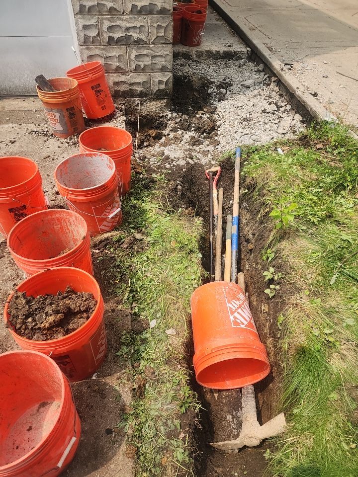 Replace failed gas line from gas connection at street to new meter by Sureway Comfort John Wilcox Plumbing Heating Cooling