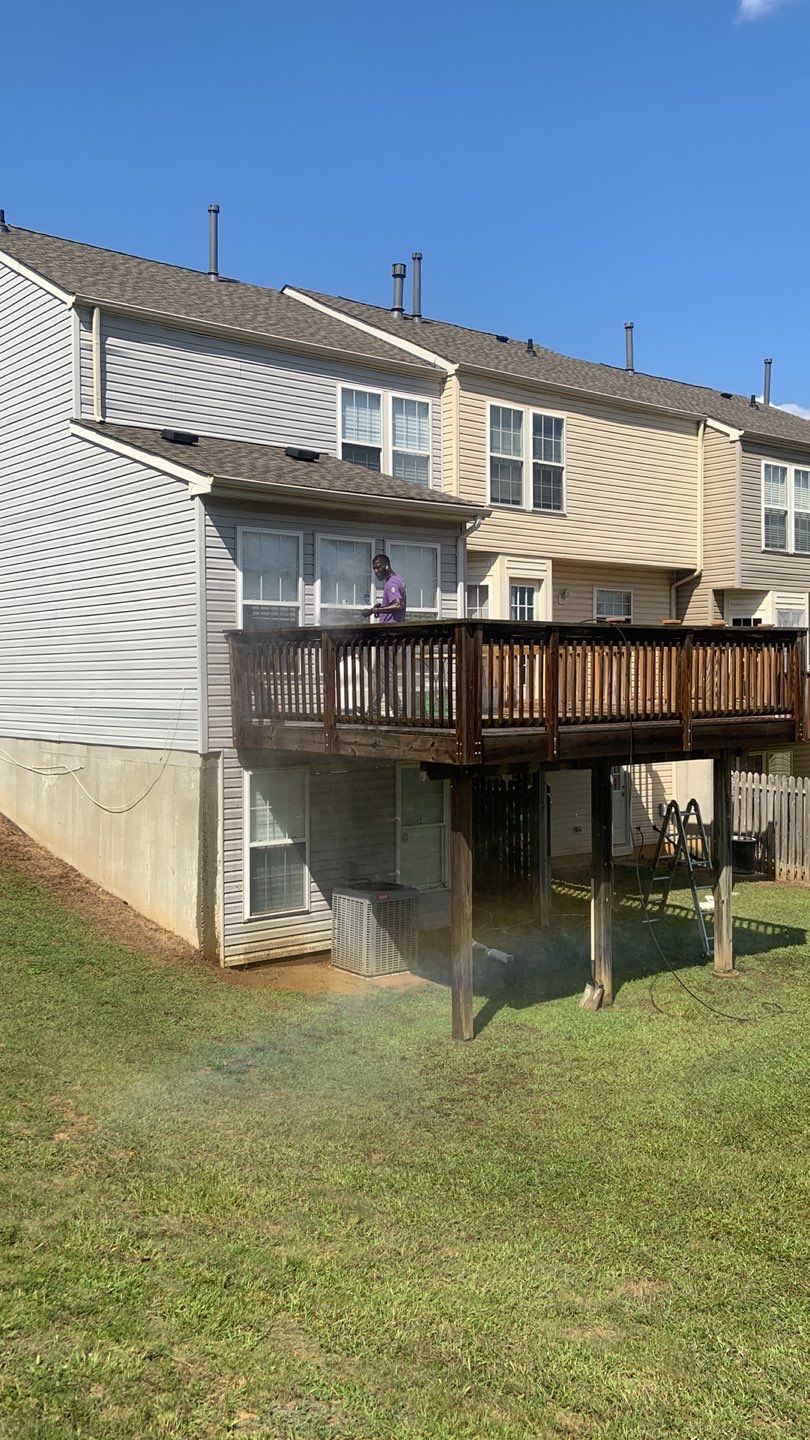Deck Refinishing using Powerwasher by A1 NERDY HOMES LLC