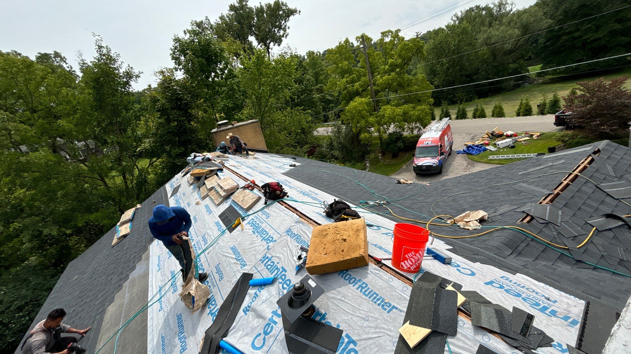Roof Replacement using CertainTeed Landmark by 180 Contractors