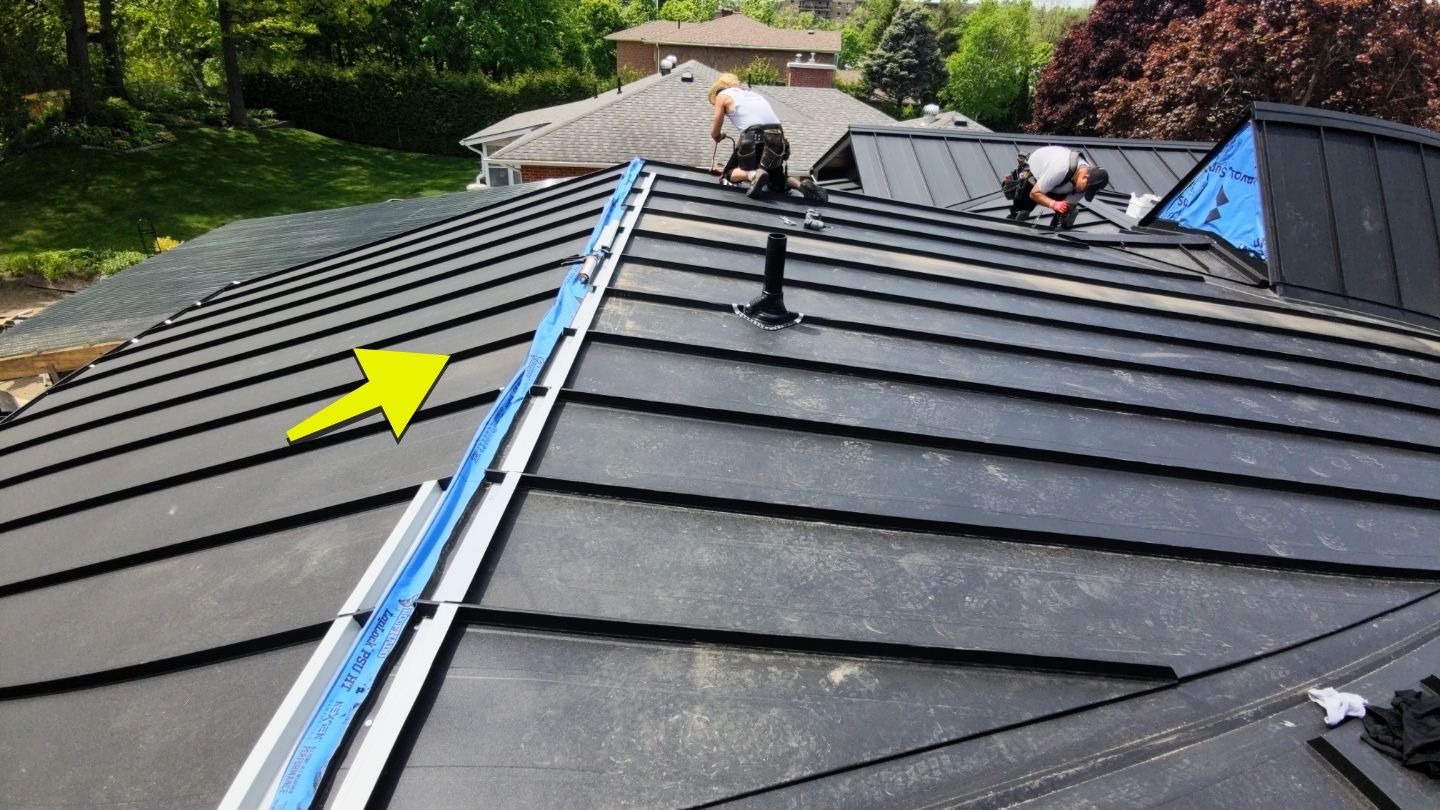 Residential Roofing Installation using 16" Standing Seam Panels by Jay Carter Roofing & Sheet Metal