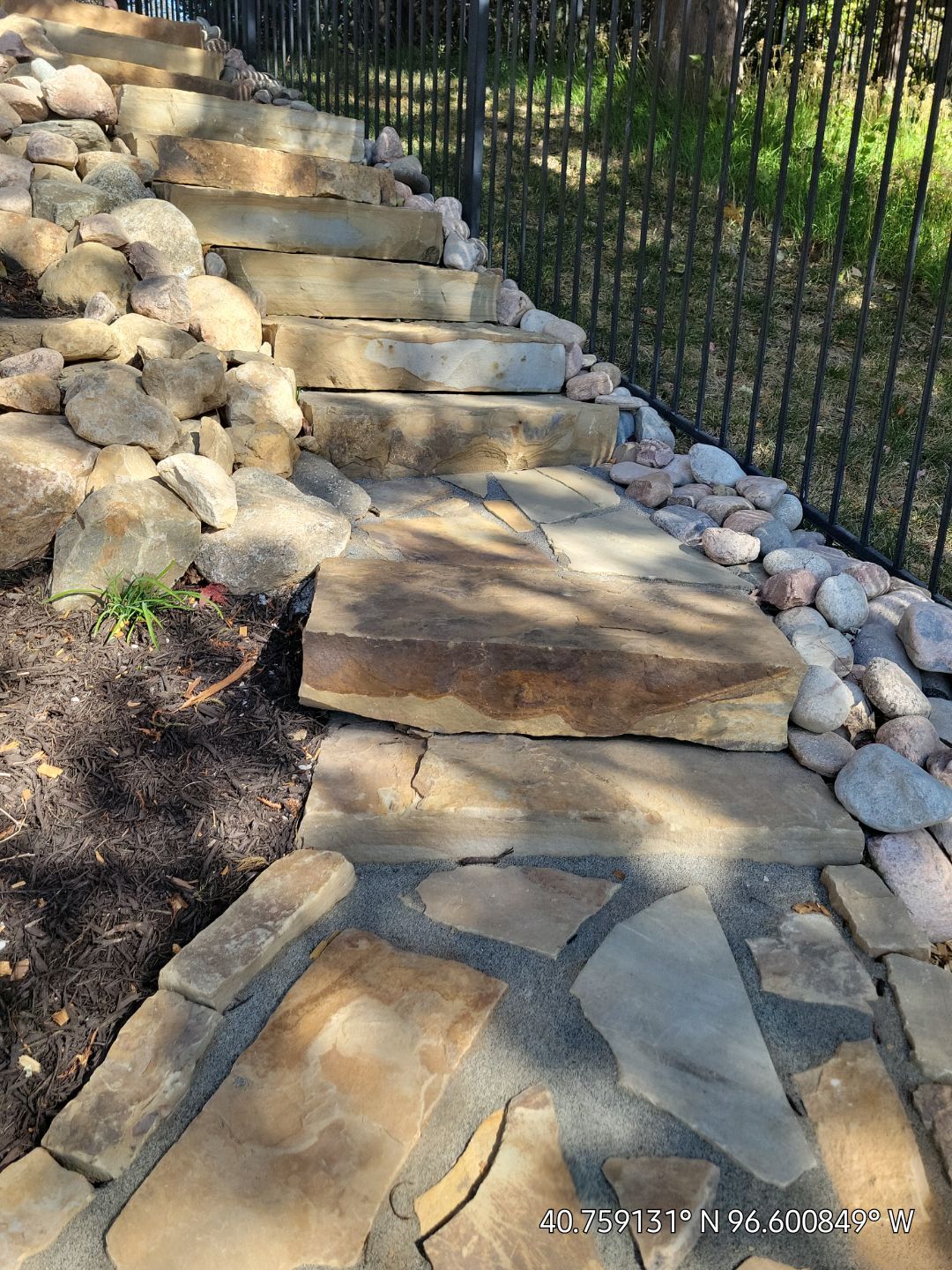 Updated Stone Stepper Path by New Horizon Landscapes