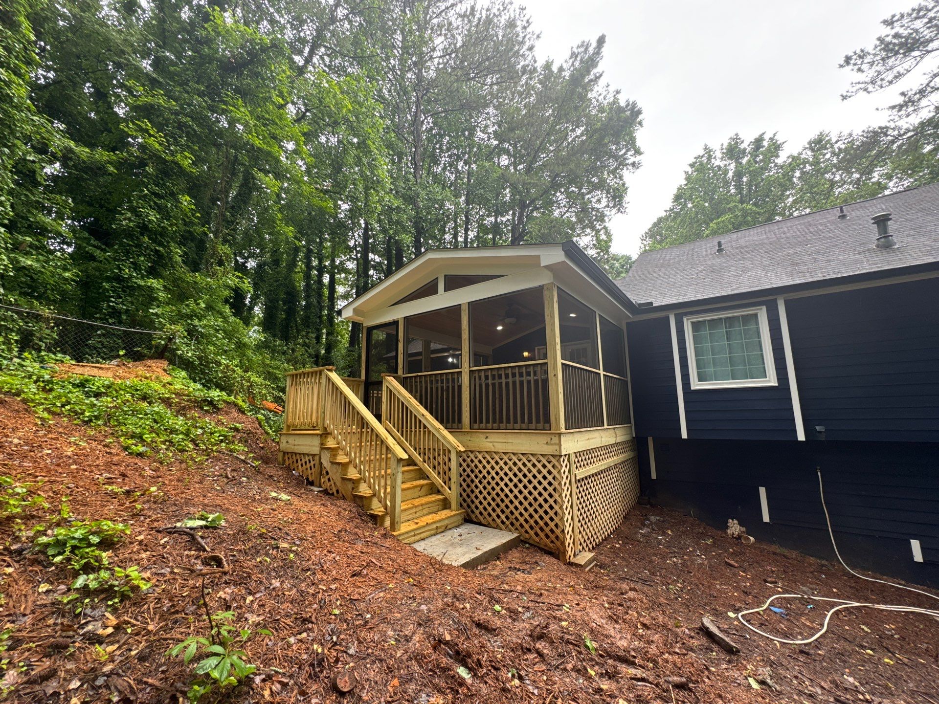 Custom Screened-In Porch and Multi-Level Deck Addition in Acworth by Swift Home Renovations