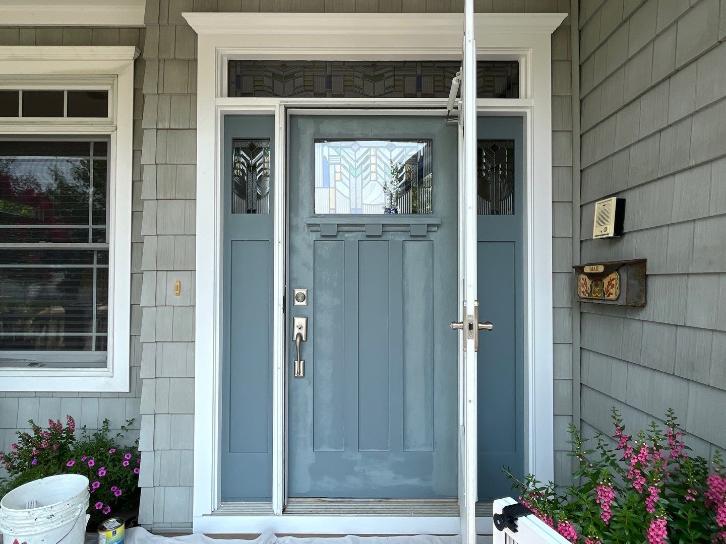 Front Door Transformation: Front Weathered to Bold & Beautiful by Fresh Coat Works LLC