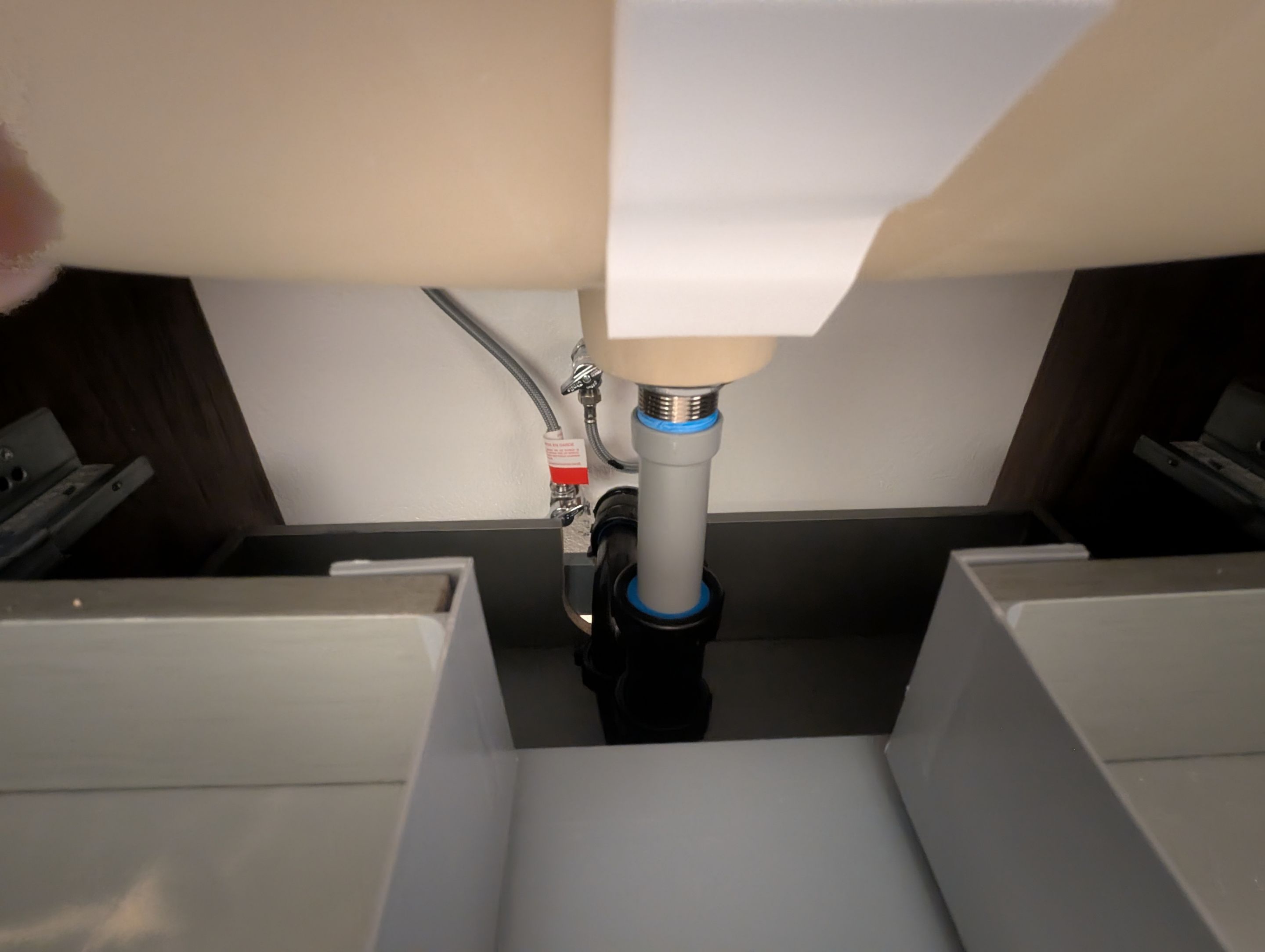 Setting Finish in a new Custom Home by Professional Plumbing Inc 