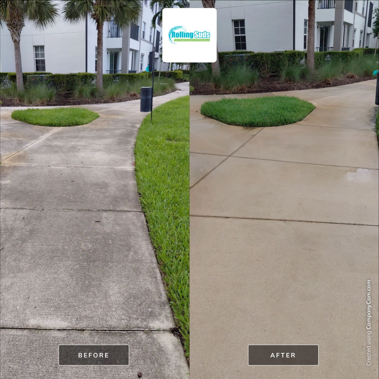 Apartment Flat Work by Rolling Suds Power Washing of Naples - Fort Myers