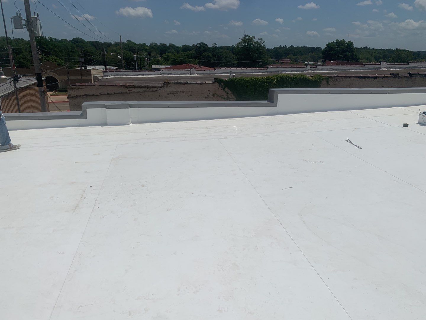 Commercial Roofing Installation in DeQueen, AR, using 50 mil PVC by Hostetler Roofing