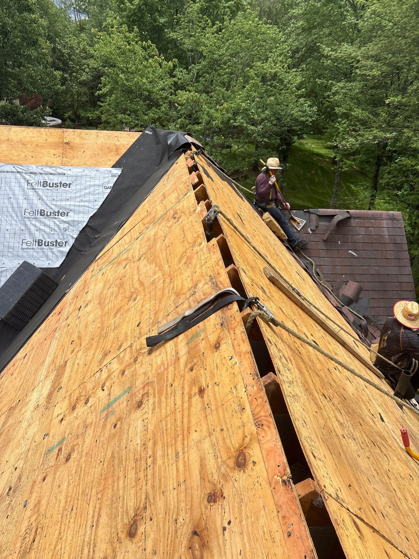 Residential Roofing Installation using GAF Timberline HDZ Barkwood by Rainstoppers Roofing