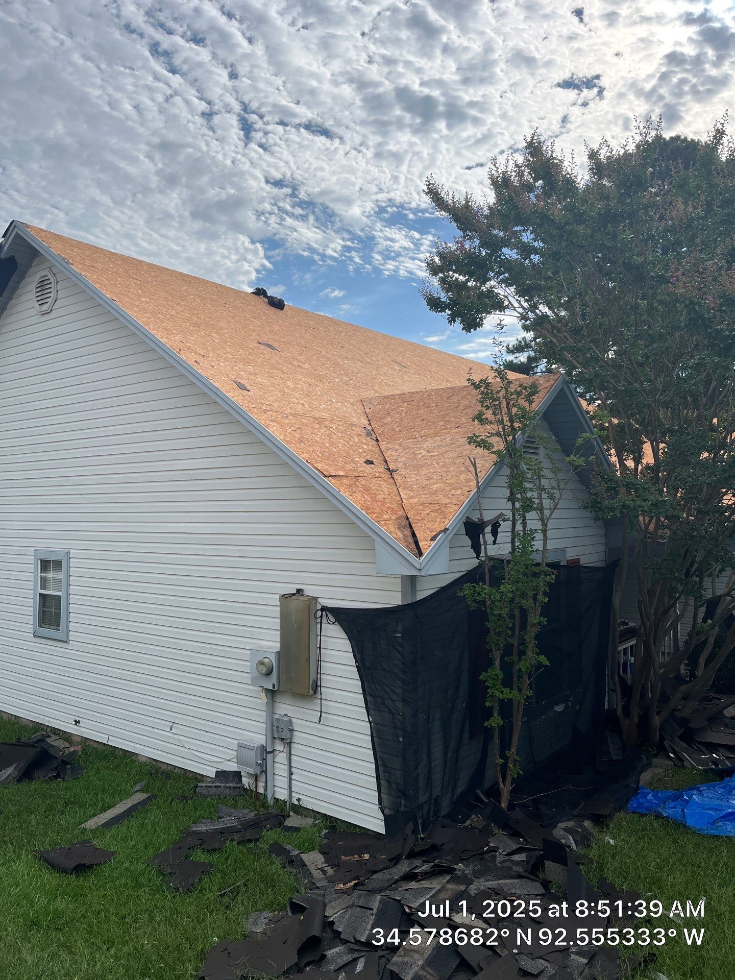 Benton Roof Replacement Featuring GAF Timberline HDZ Shingles by Temple Roofing and Exteriors