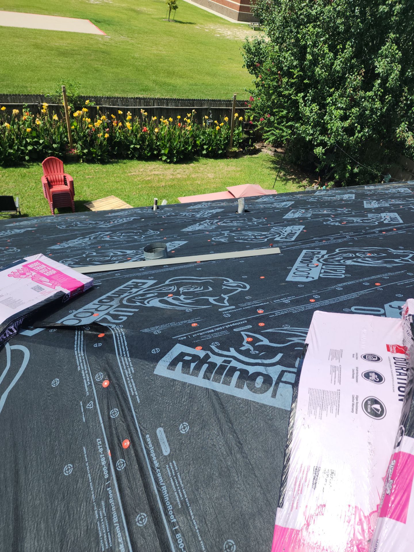 Residential Roof Installation using Owen's Corning Duration (Lifetime) Shingles by Roof Repair Company