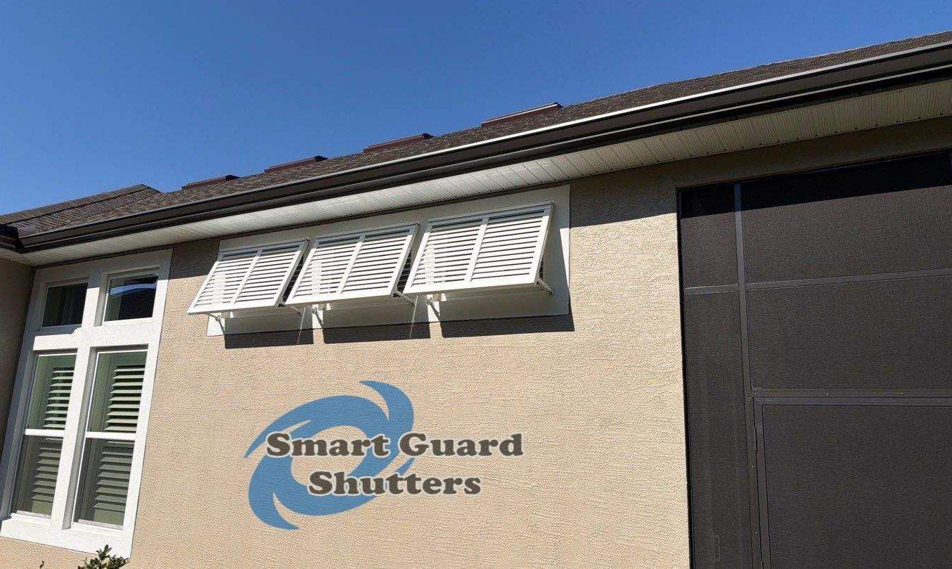 Decorative Bahamas in Signal White by Smart Guard Shutters