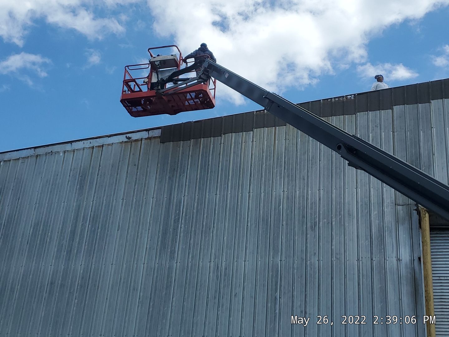 Commercial Roofing Installation using Aluminum Roofing panels by Hostetler Roofing