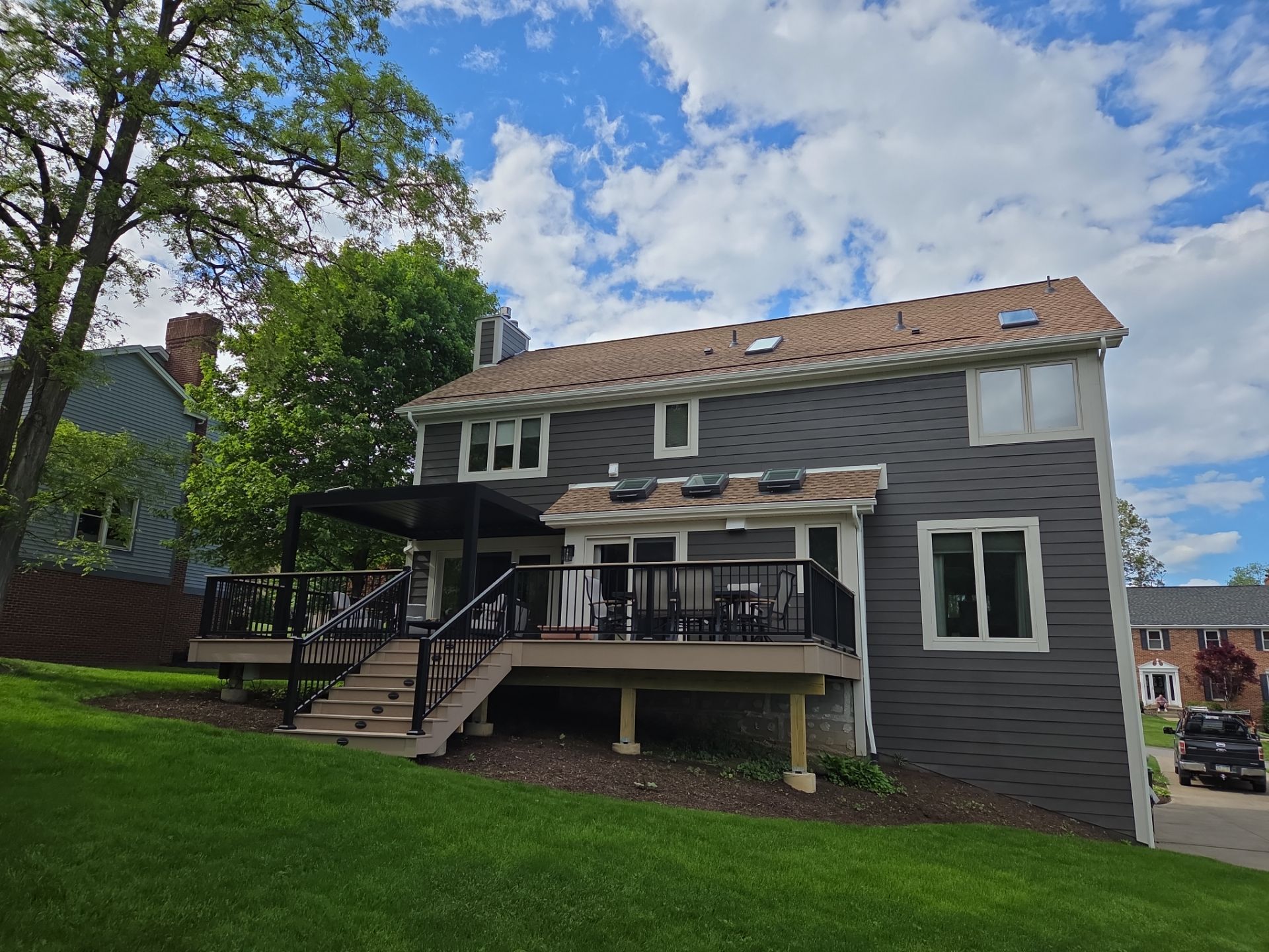 Full exterior remodel by Cousins Roofing Siding & Decks