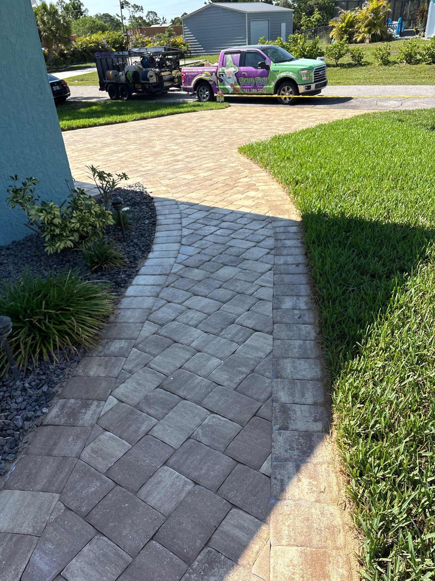 Glossy, 2 Coats Dense Paver  by Wizard Wash