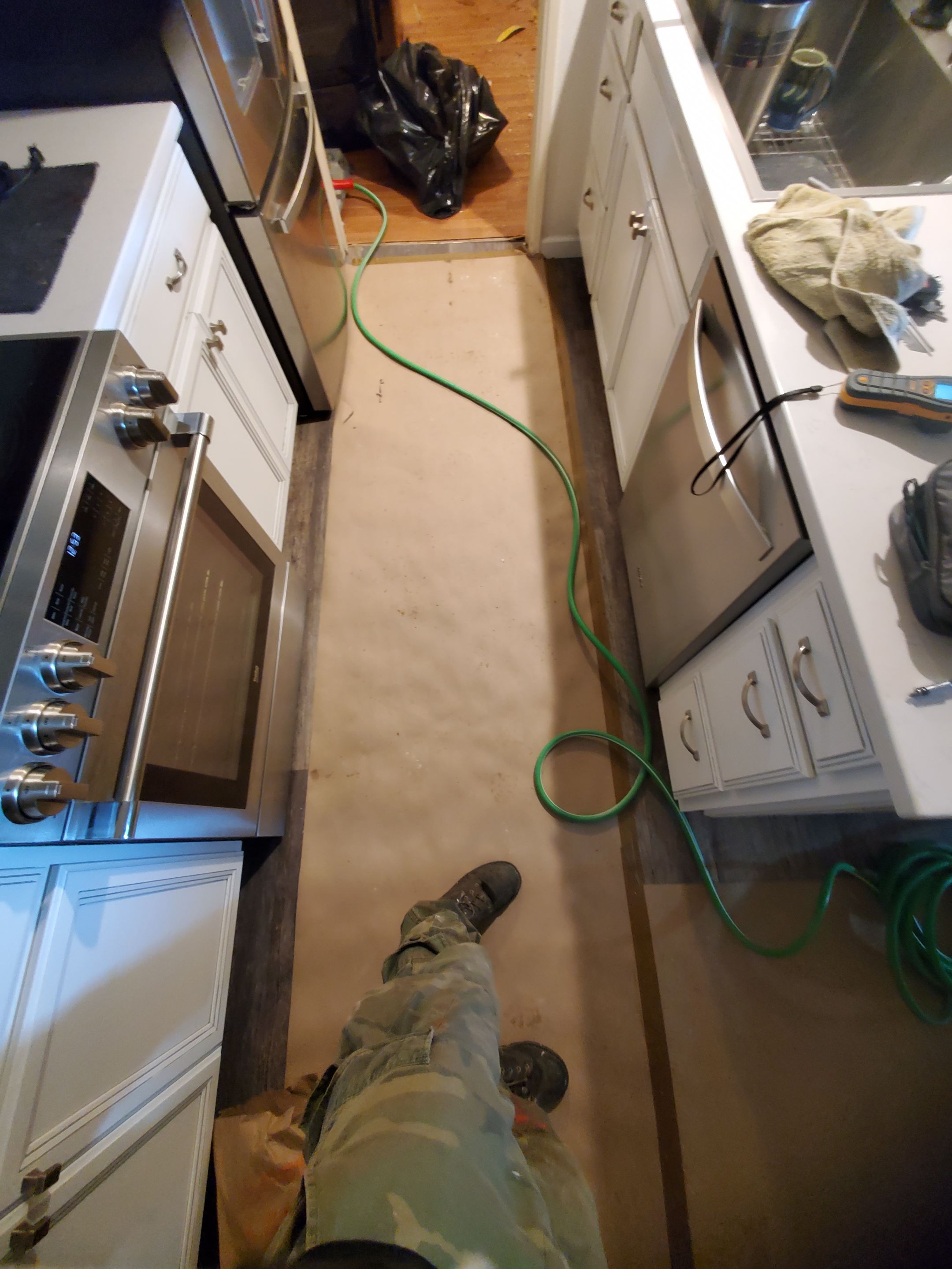 Water Damage using Air Movers by Construction Now LLC