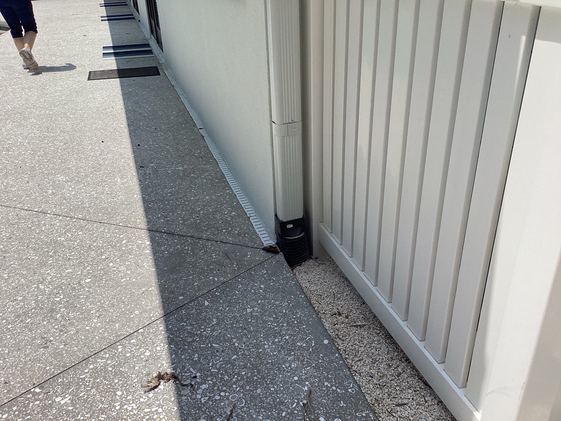 White Seamless Gutters and Downspouts in Sarasota FL by Gutter Professors