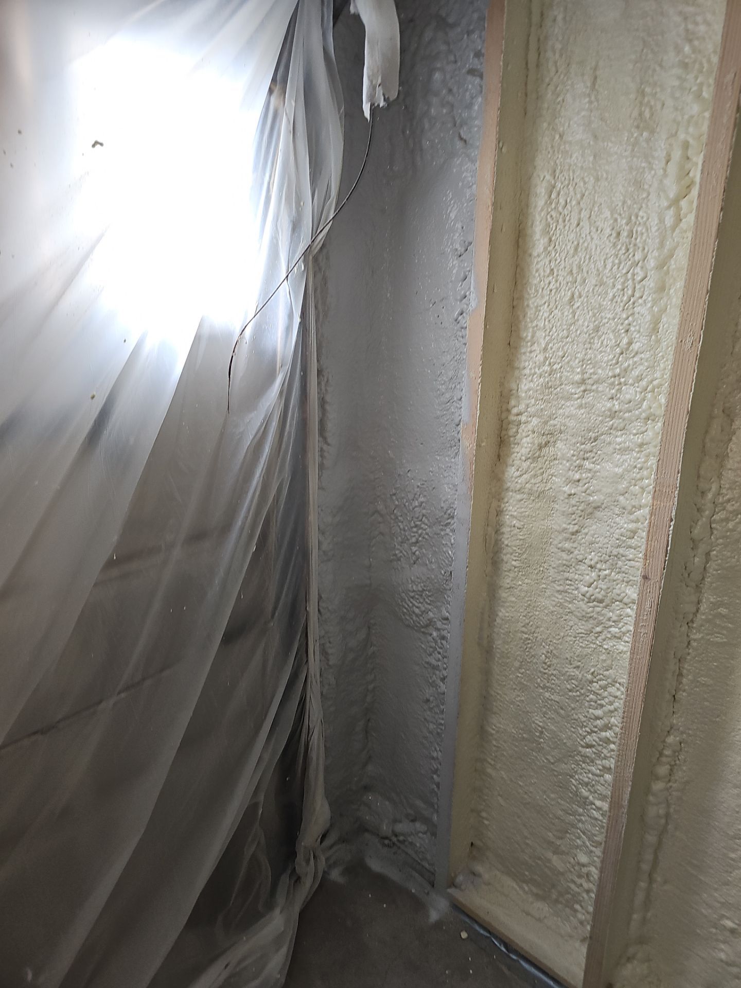 Basement Exterior Walls using Closed Cell Spray Foam by NYS Foam & Energy