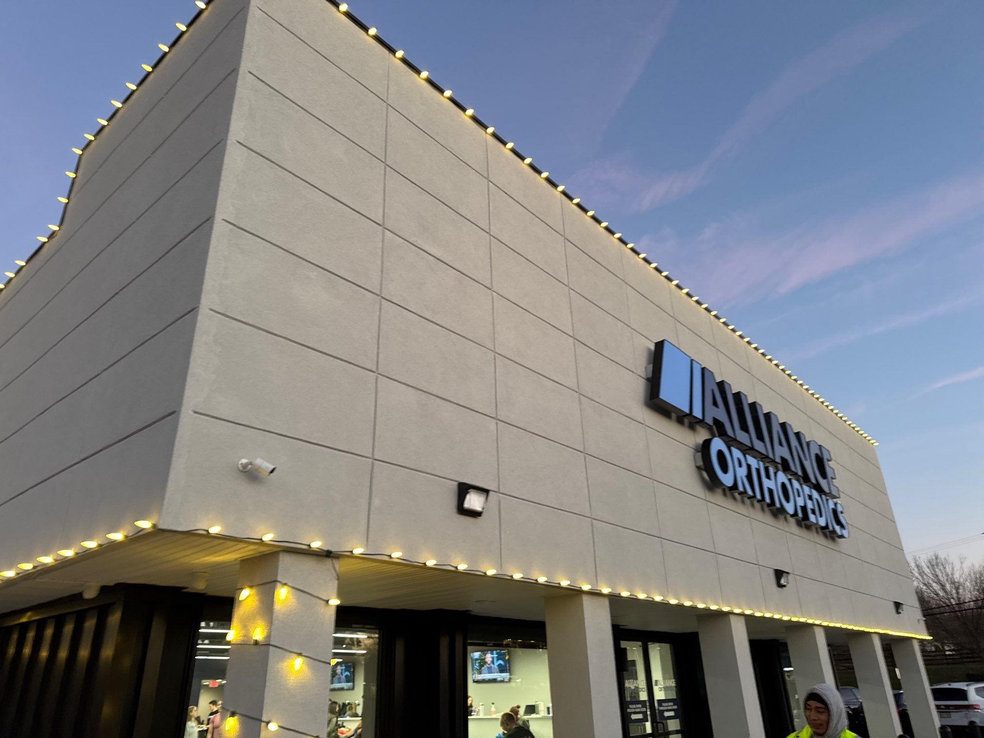 Commercial Holiday Lighting in Red Bank, NJ by Clearview Washing