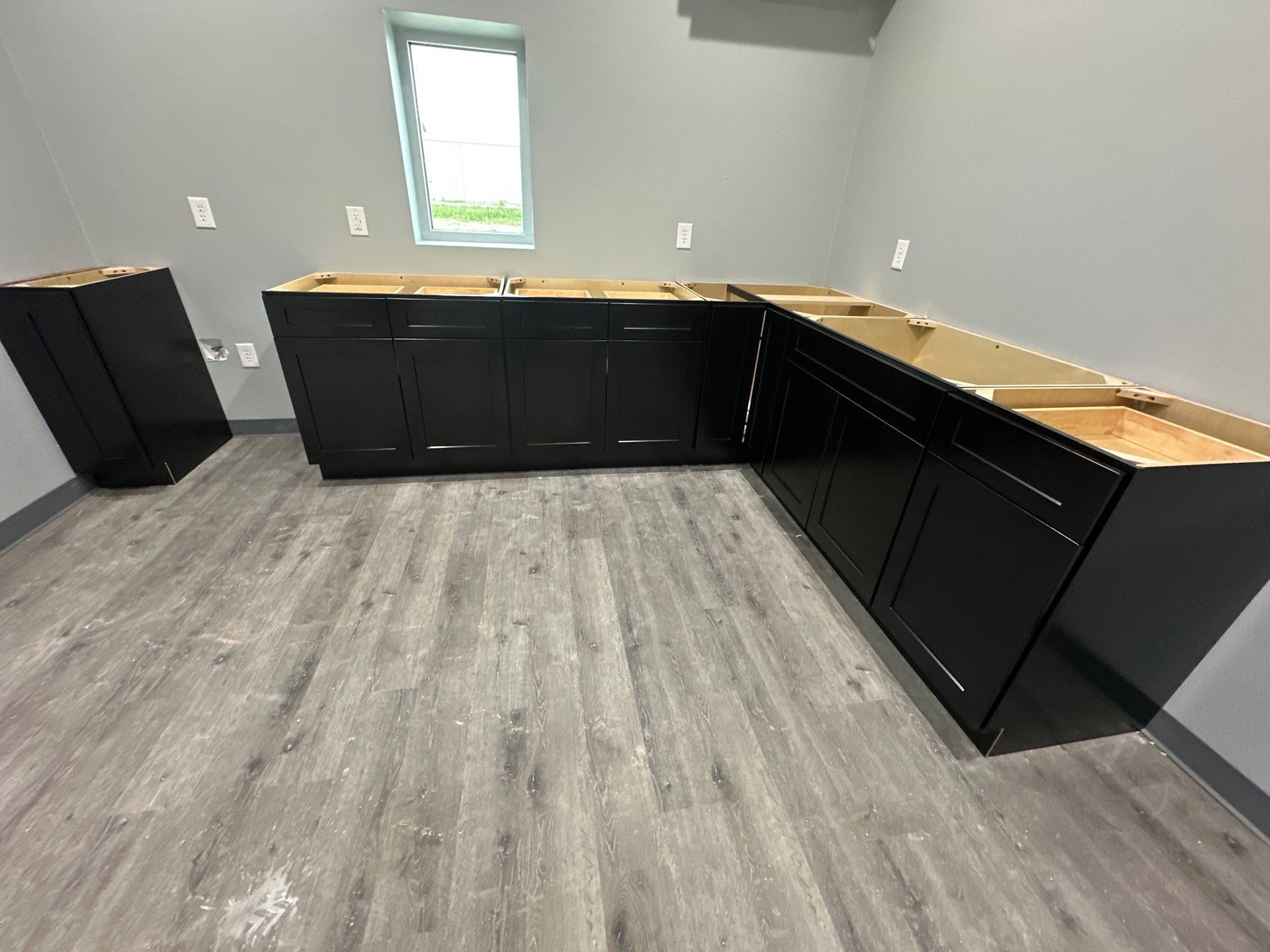 Commercial Efficiency: Warehouse Kitchen & Guest Area Cabinet Installation by Tibi Soli LLC