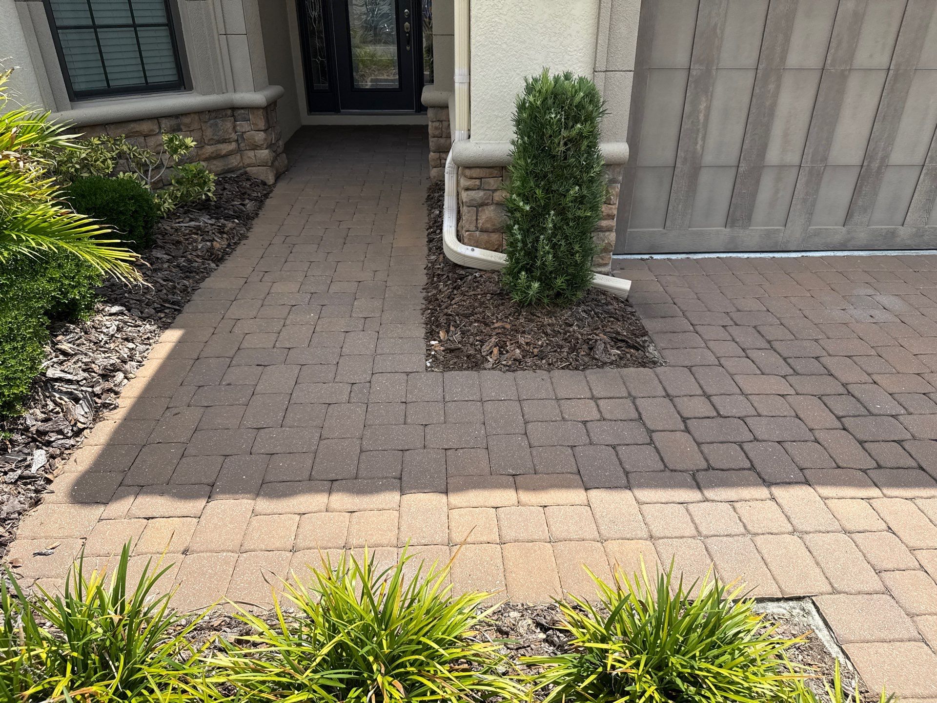 Concrete Tile Roof, Paver Driveway & Lanai Cleaning – Artisan Lakes Esplanade, Palmetto, FL by Sunshine AquaWash