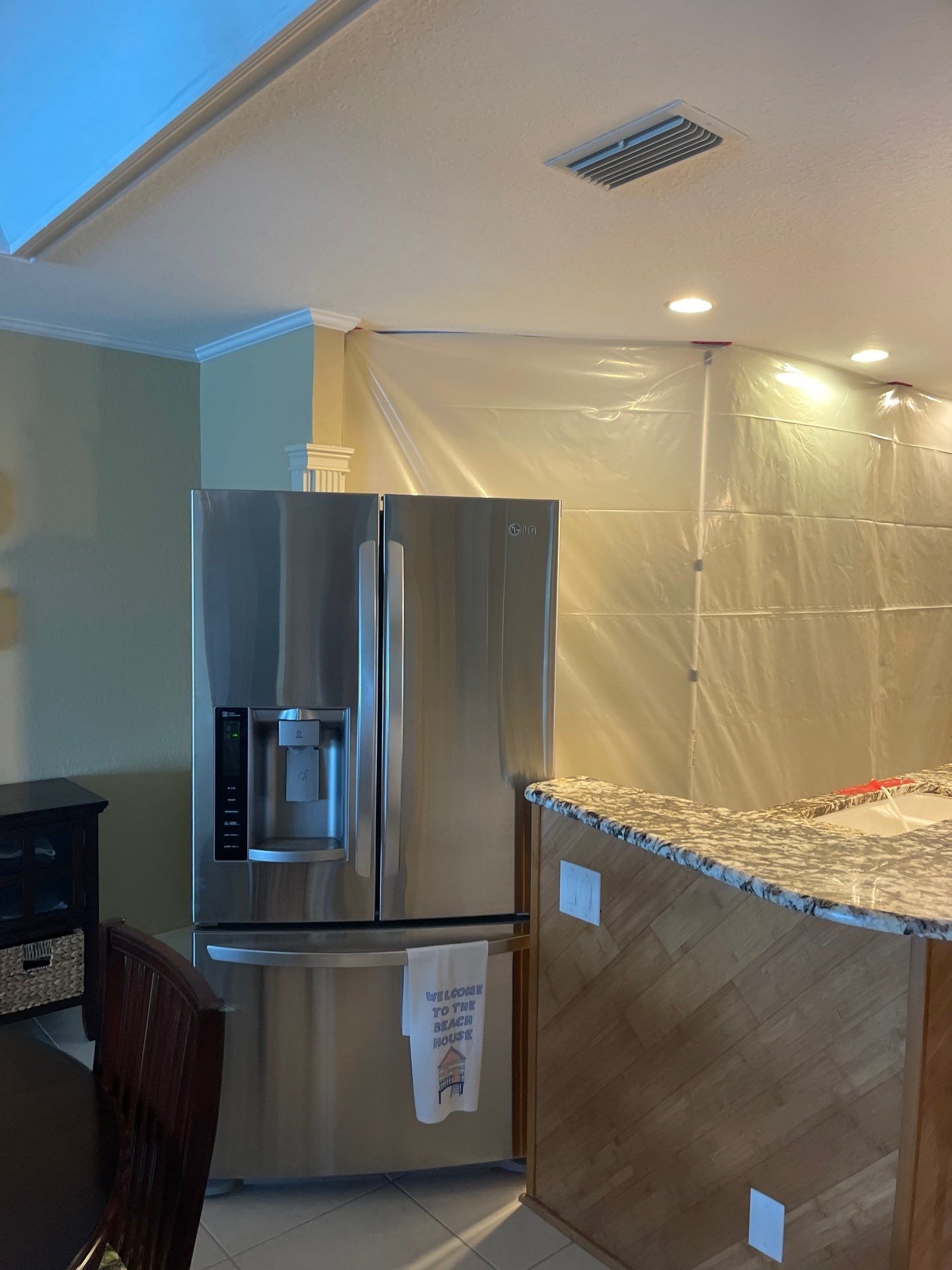 Mold remediation and rebuild of kitchen and living areas by Bay Coast Restoration 
