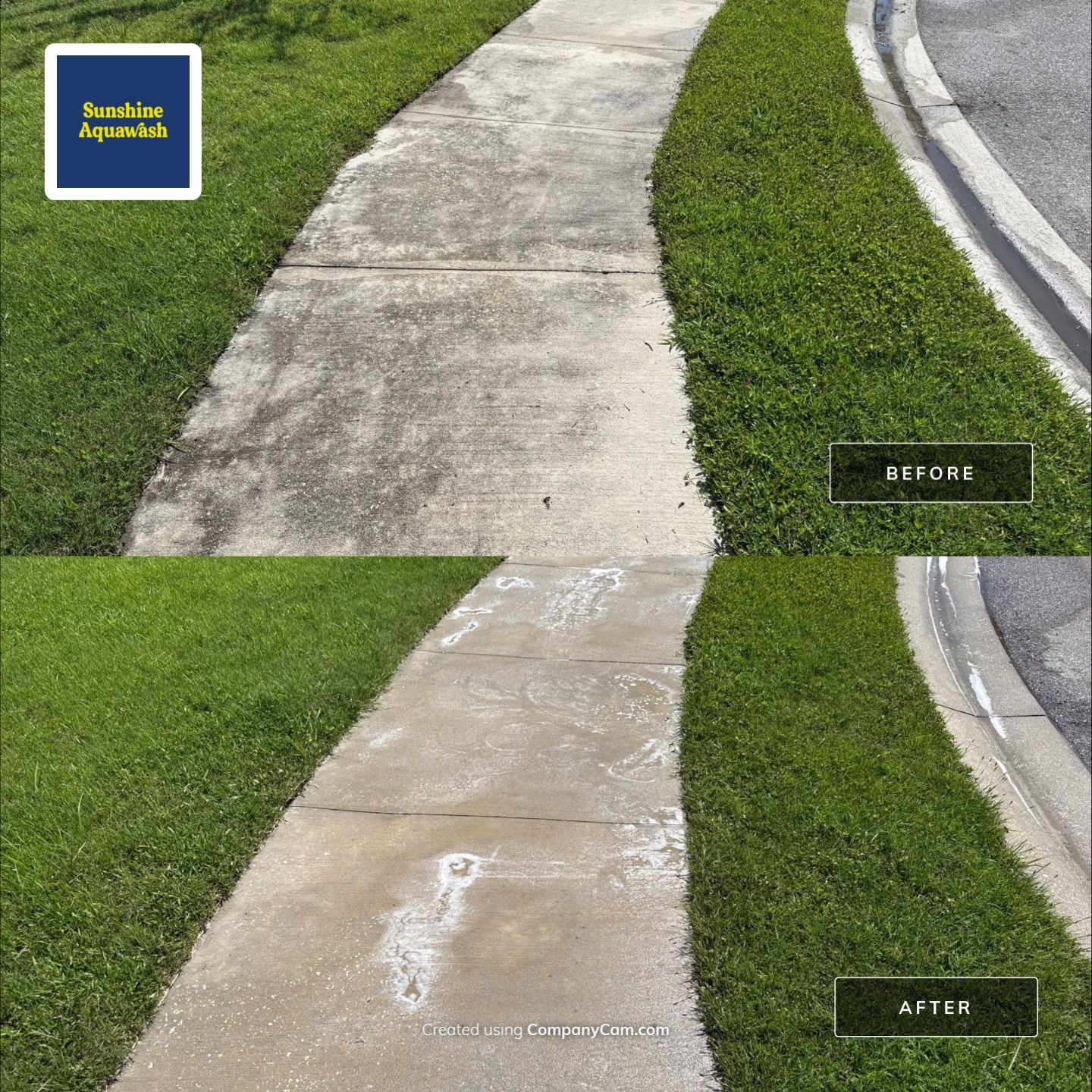 Concrete Driveway & Sidewalk Cleaning in Crystal Lakes – Palmetto, FL by Sunshine AquaWash