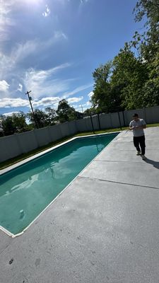 Twilight Pool Deck Project in McDonald