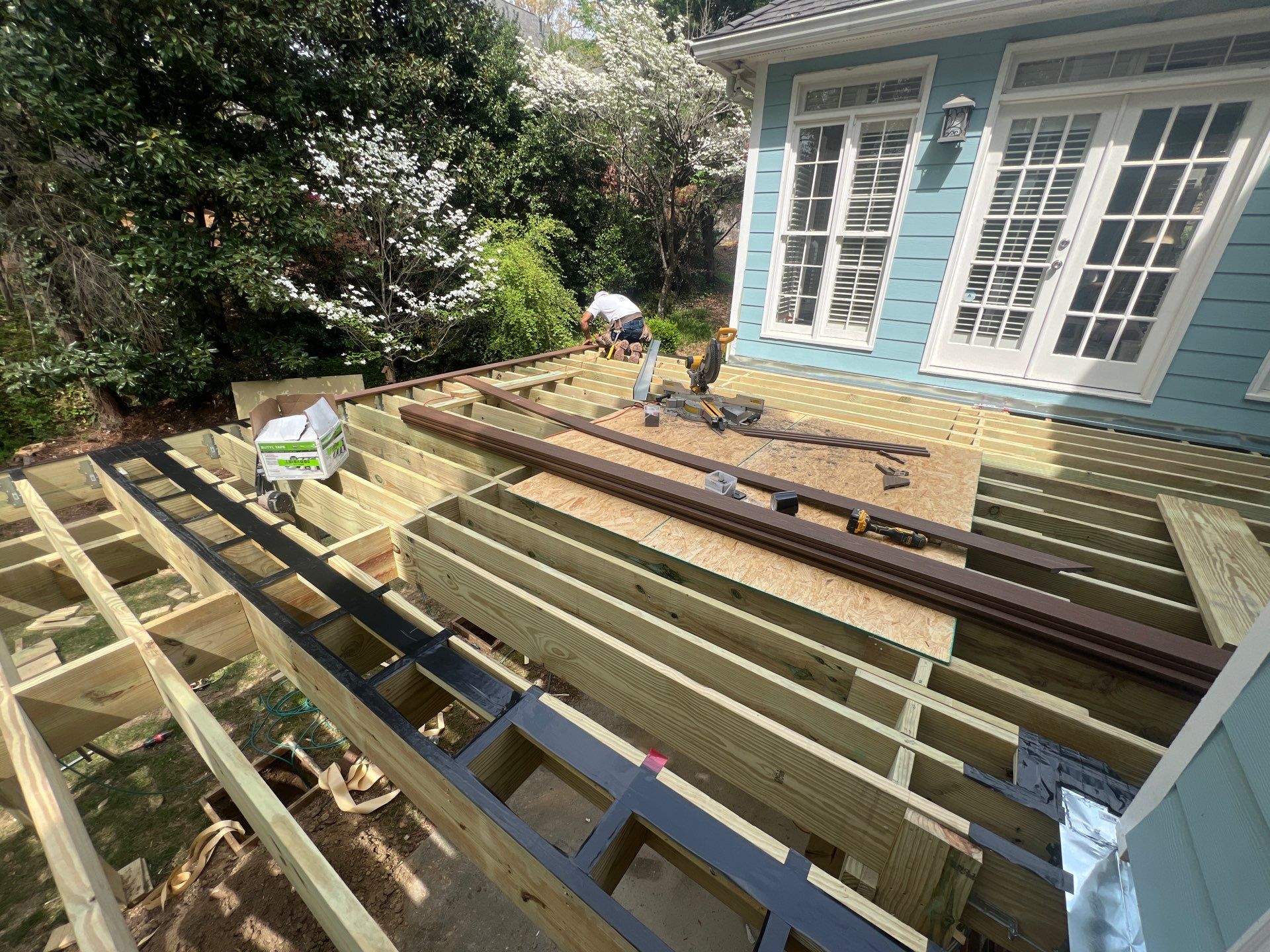 Custom Elevated Composite Deck Installation in Marietta by Swift Home Renovations