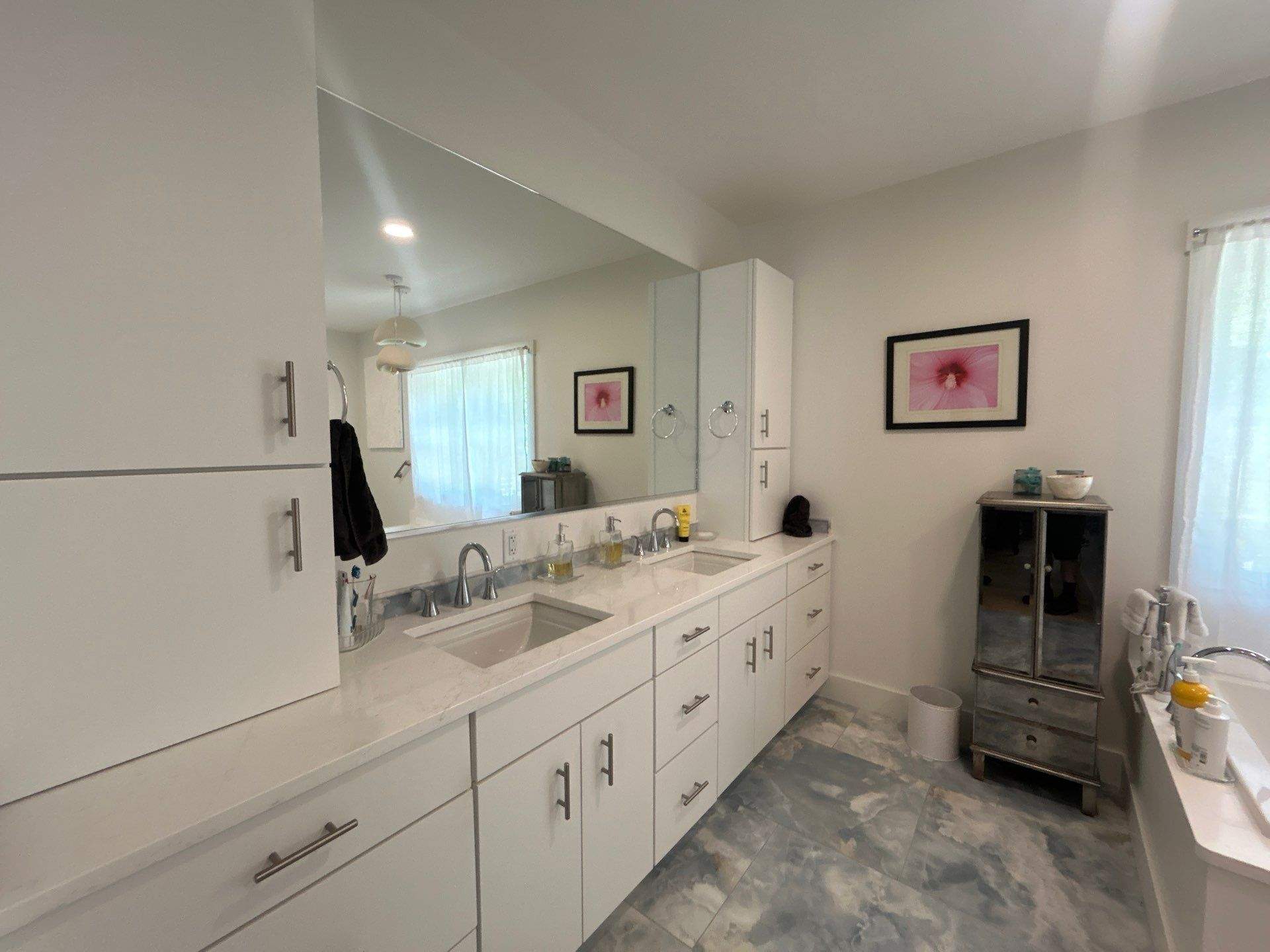Frameless Showers and Custom Bathroom Mirror by Cheshire Glass Company