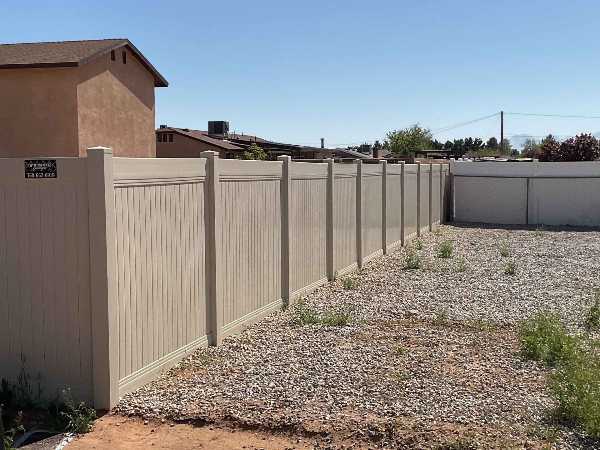 Fence Installation using Vinyl by Fence Guys Inc. 