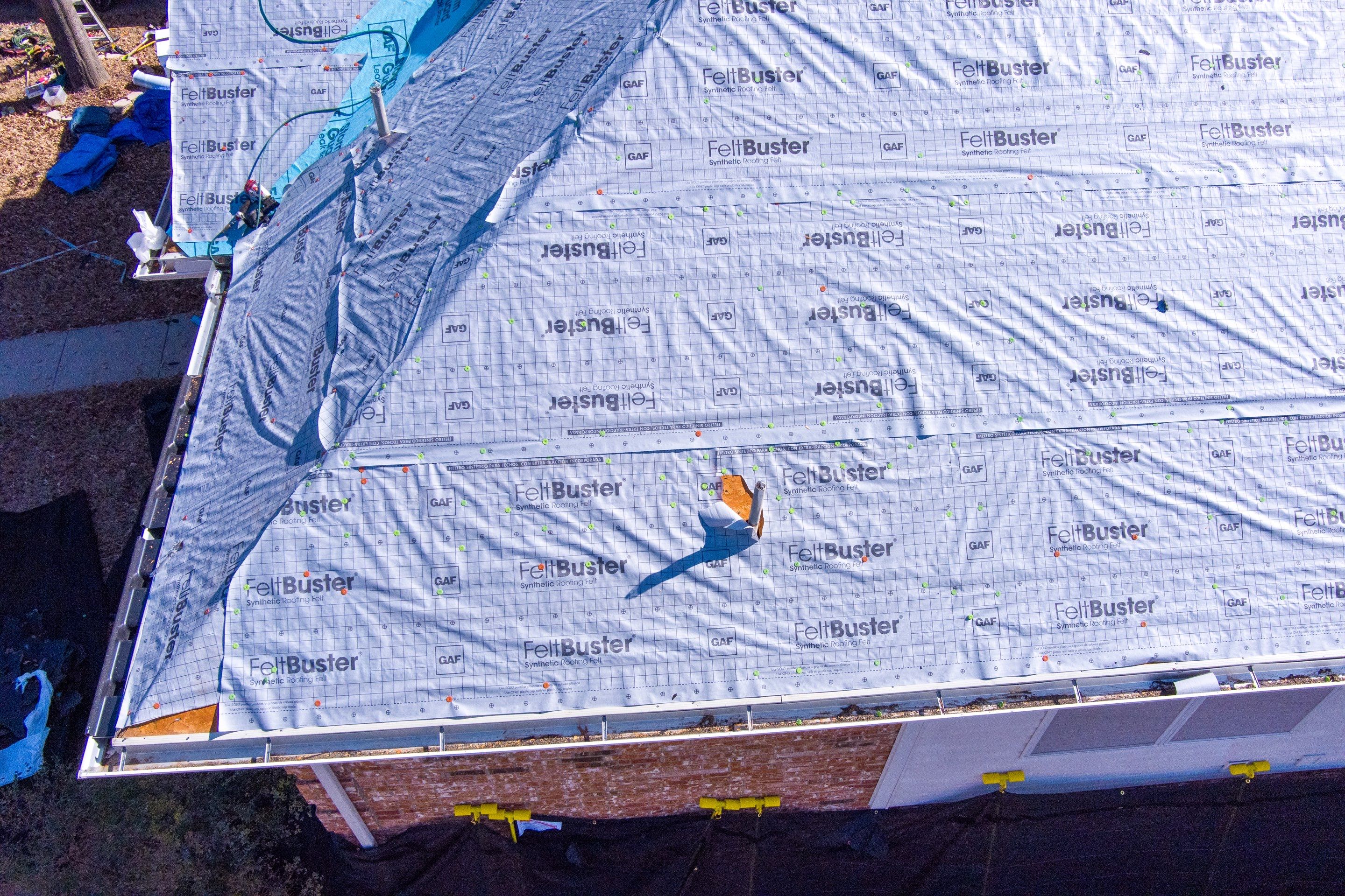 Major storm damage required full roof replacement along with other exterior repairs by First United Roofing & Construction