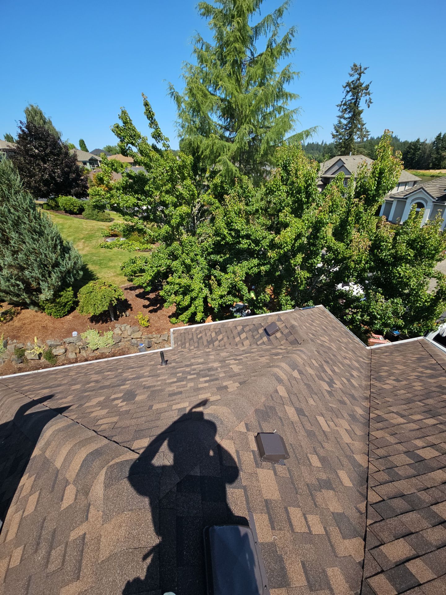 Residential Roofing Installation using IKO Dynasty (Color: Shadow Brown) by Orezona Building & Roofing Company, Inc.