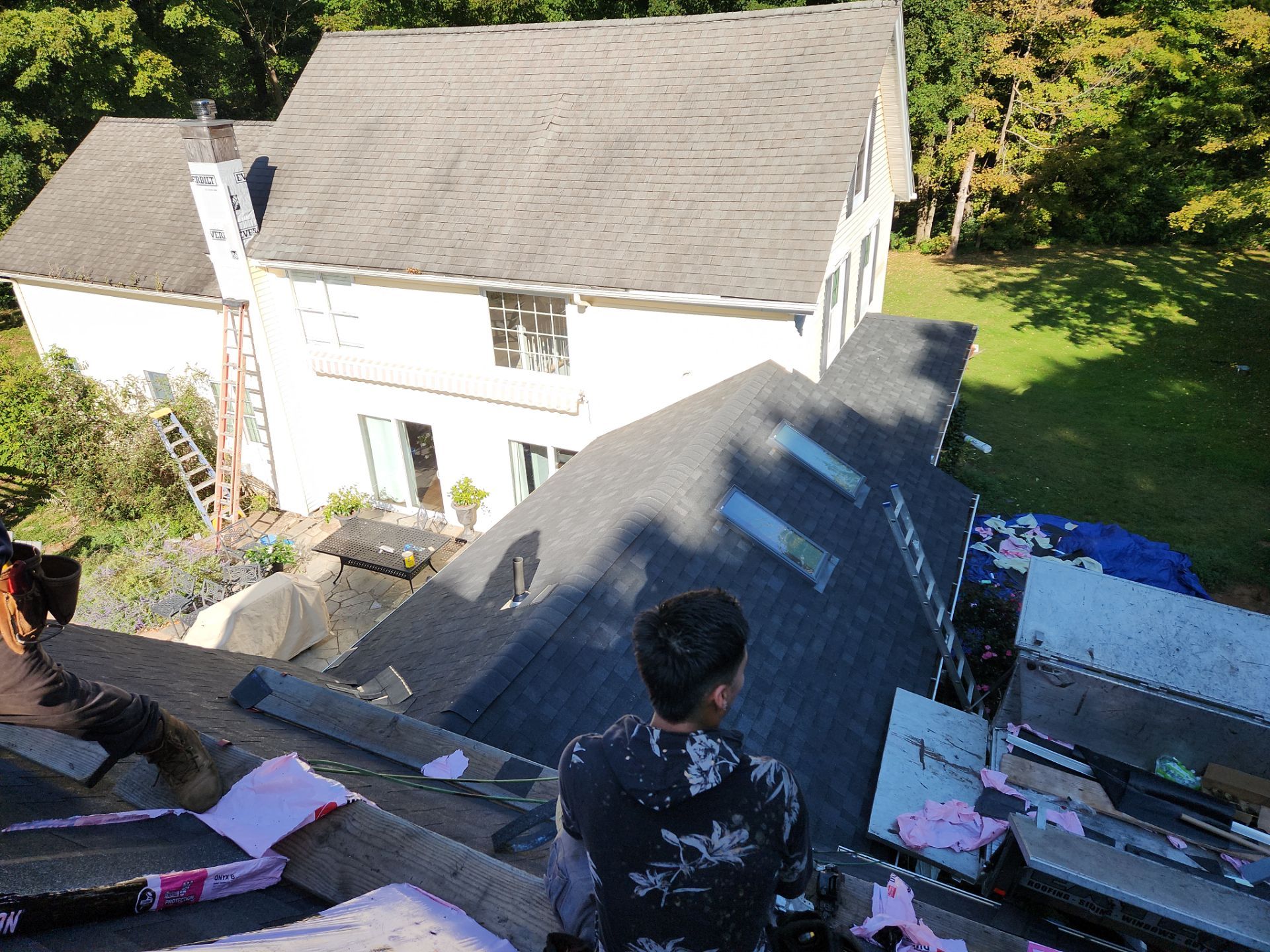 Residential Roofing Installation using Owens Corning TruDefinition Duration AR - Onyx Black by A Plus Exterior