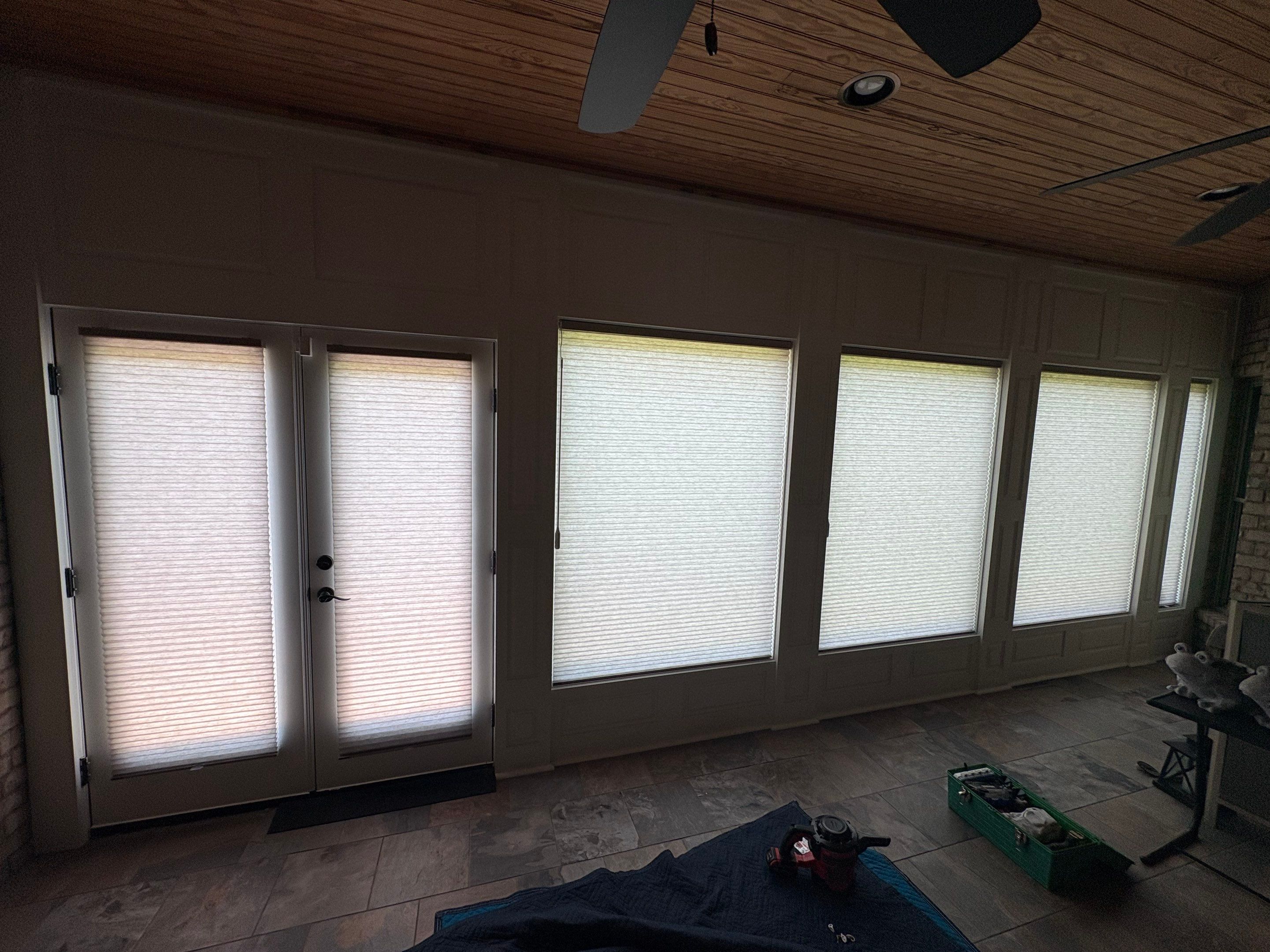 Sunroom Honeycomb Project in Huntsville by Blinds and Borders