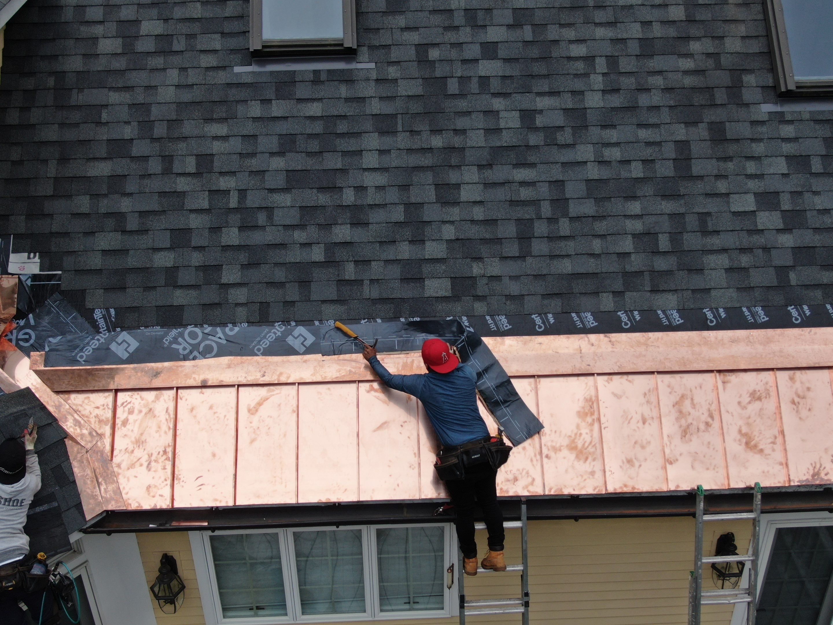 Roof Replacement with Owens Corning Shingles and Copper Flashing by Mighty Dog Roofing of Greater Middlesex County
