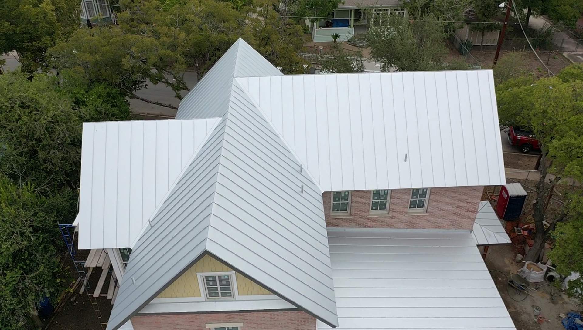 Residential Metal Roof Installation using McElroy Metal by Premier Roofing and Contracting