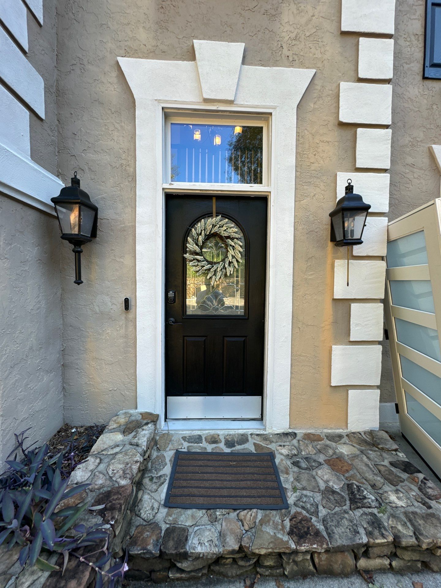 Atlanta Exterior Refresh Featuring Wood Privacy Fence and Door Painting by Swift Home Renovations