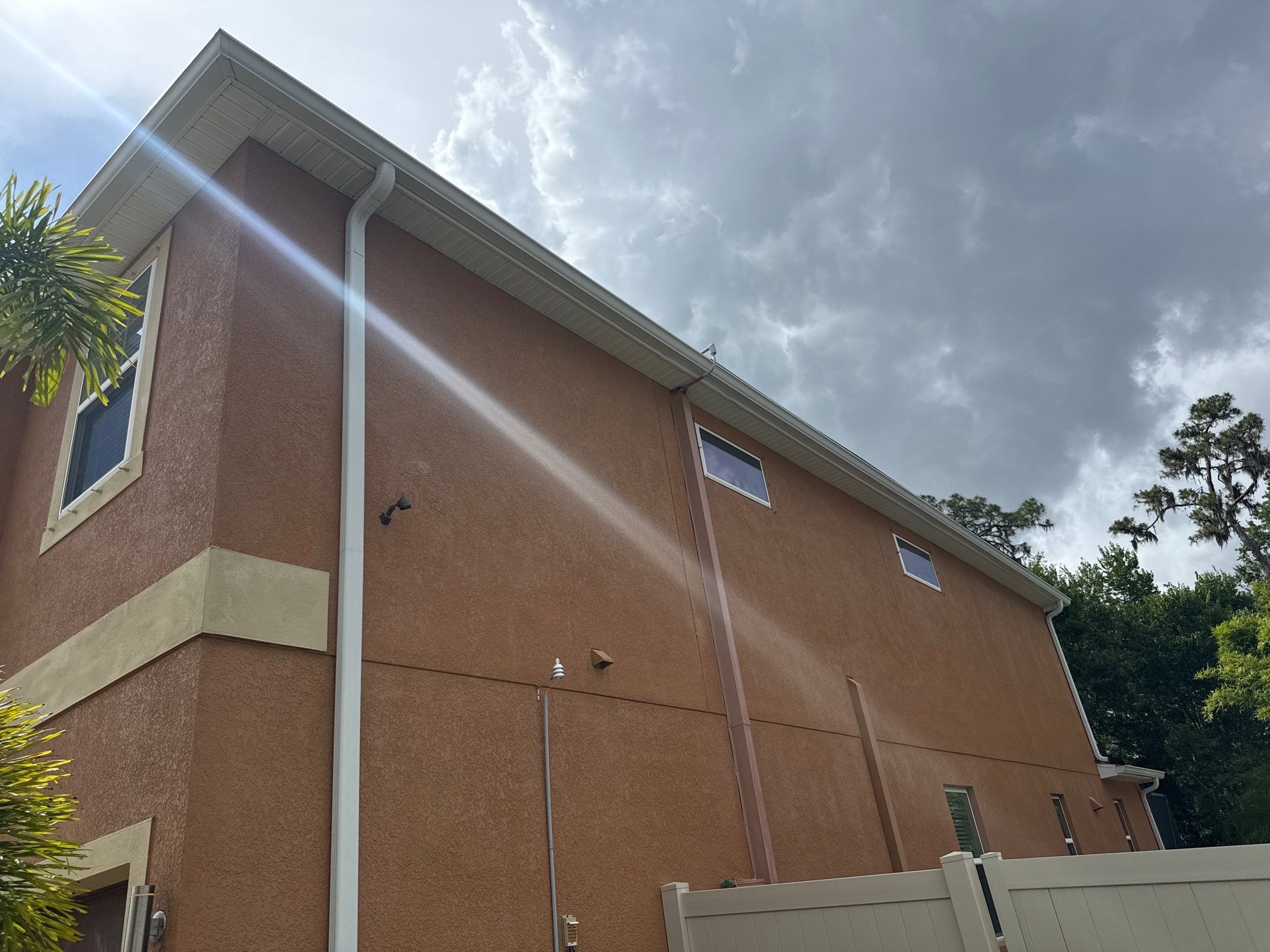 Full Exterior Cleaning – Two-Story House, Gutters, and Fence in Old Mill Preserve, Palmetto, FL by Sunshine AquaWash