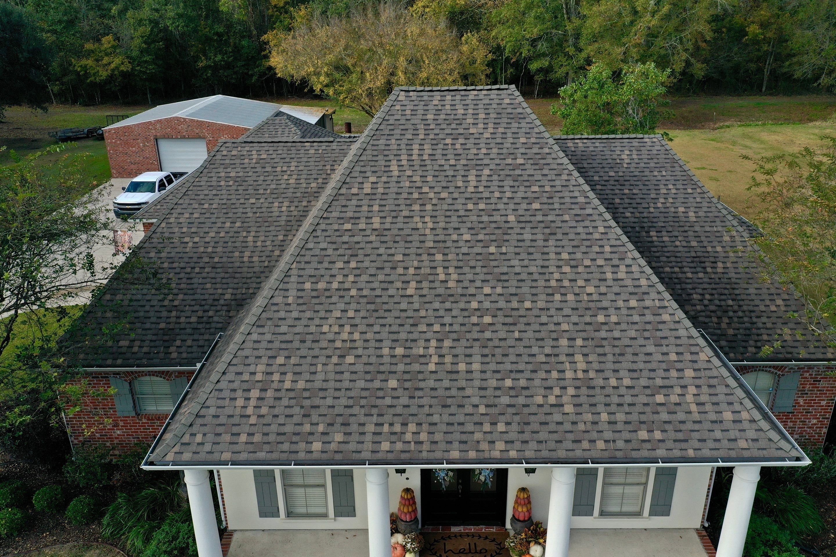 Atlas Pinnacle Pristine Weathered Shadow w Hi profile Ridge Cap by Top Team Roofing & Construction