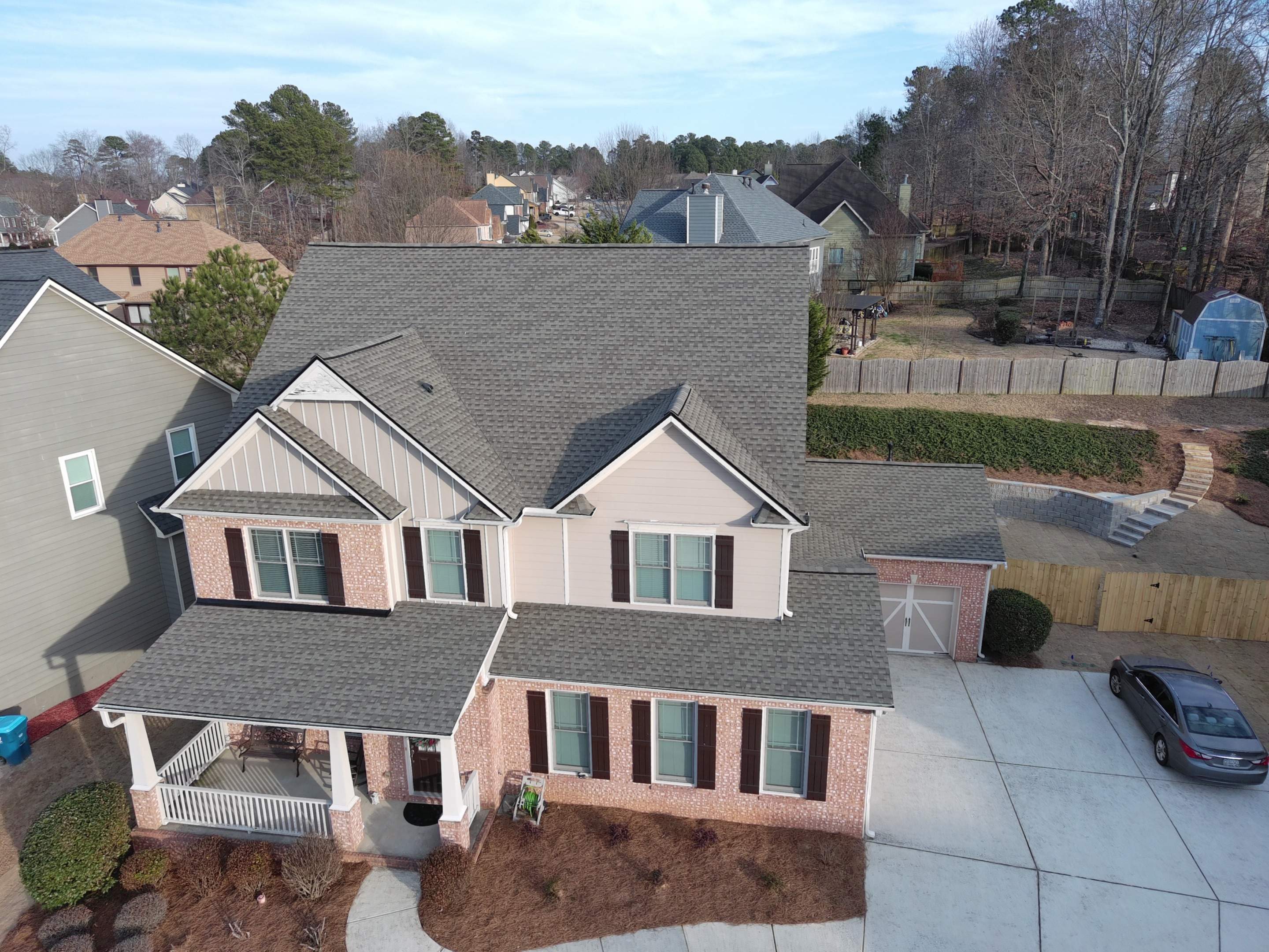 New roof installation and shingle colors by Rhino Restoration