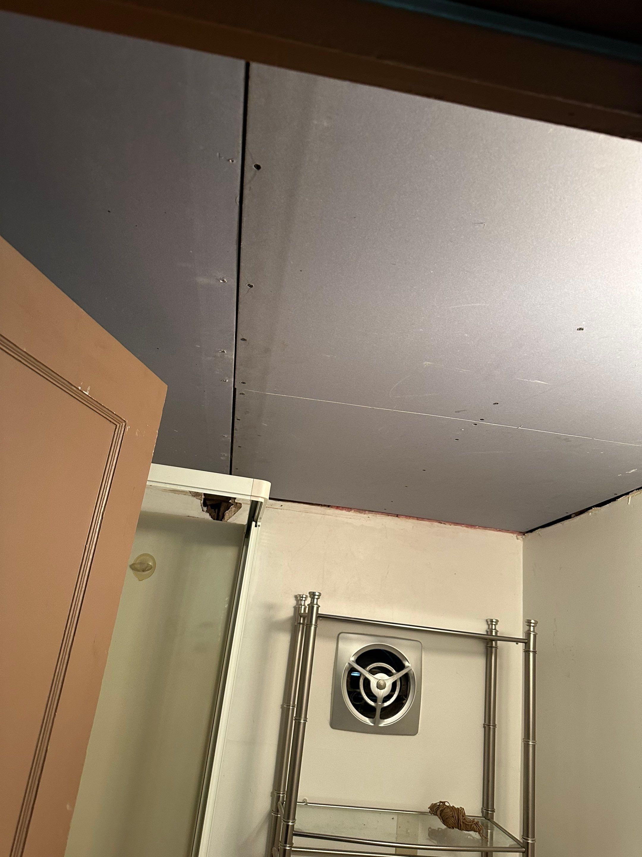 Bathroom Ceiling Replacement by BlueRed Restoration